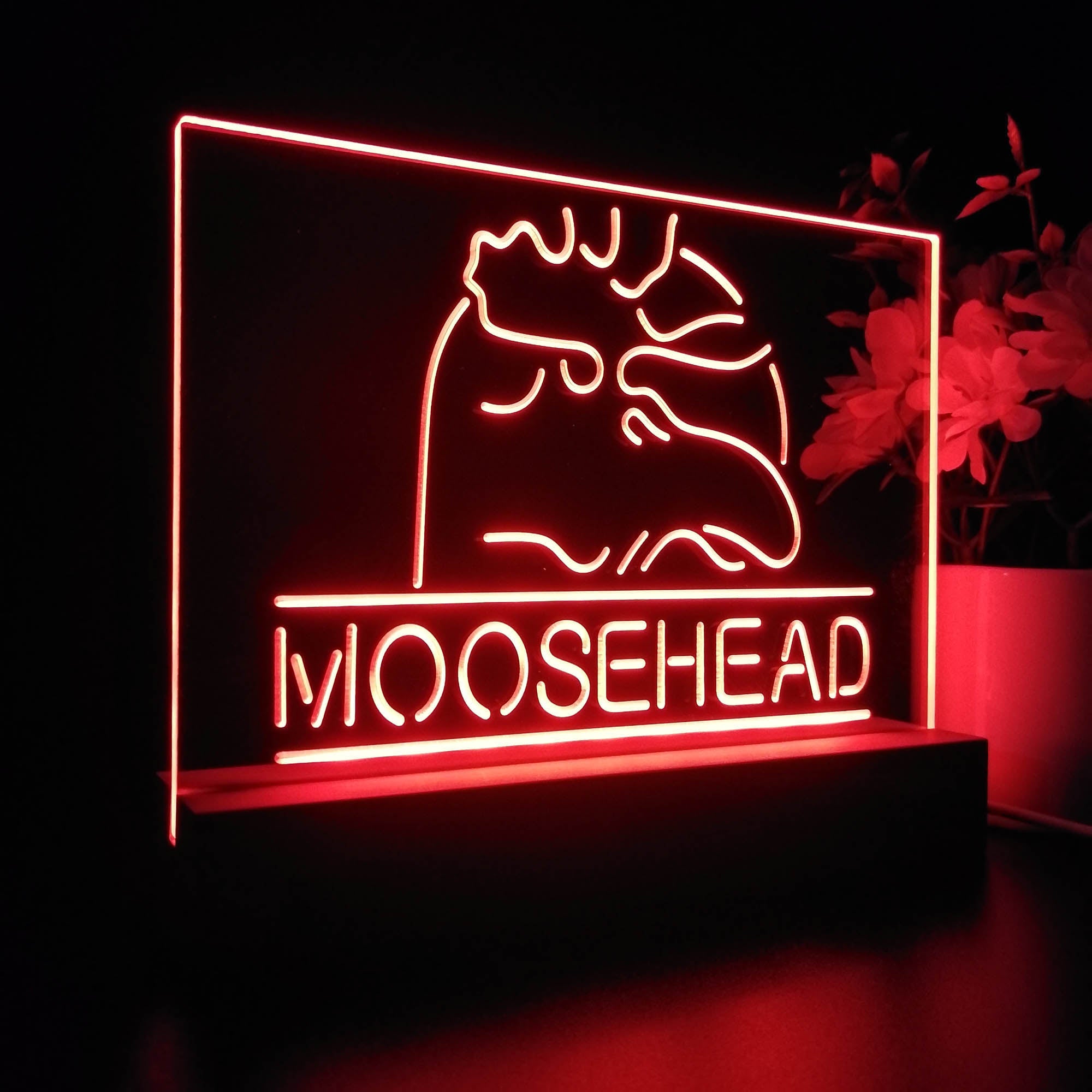 Moosehead Lager Beer Man Cave Night Light 3D Illusion Lamp Home Bar Decor