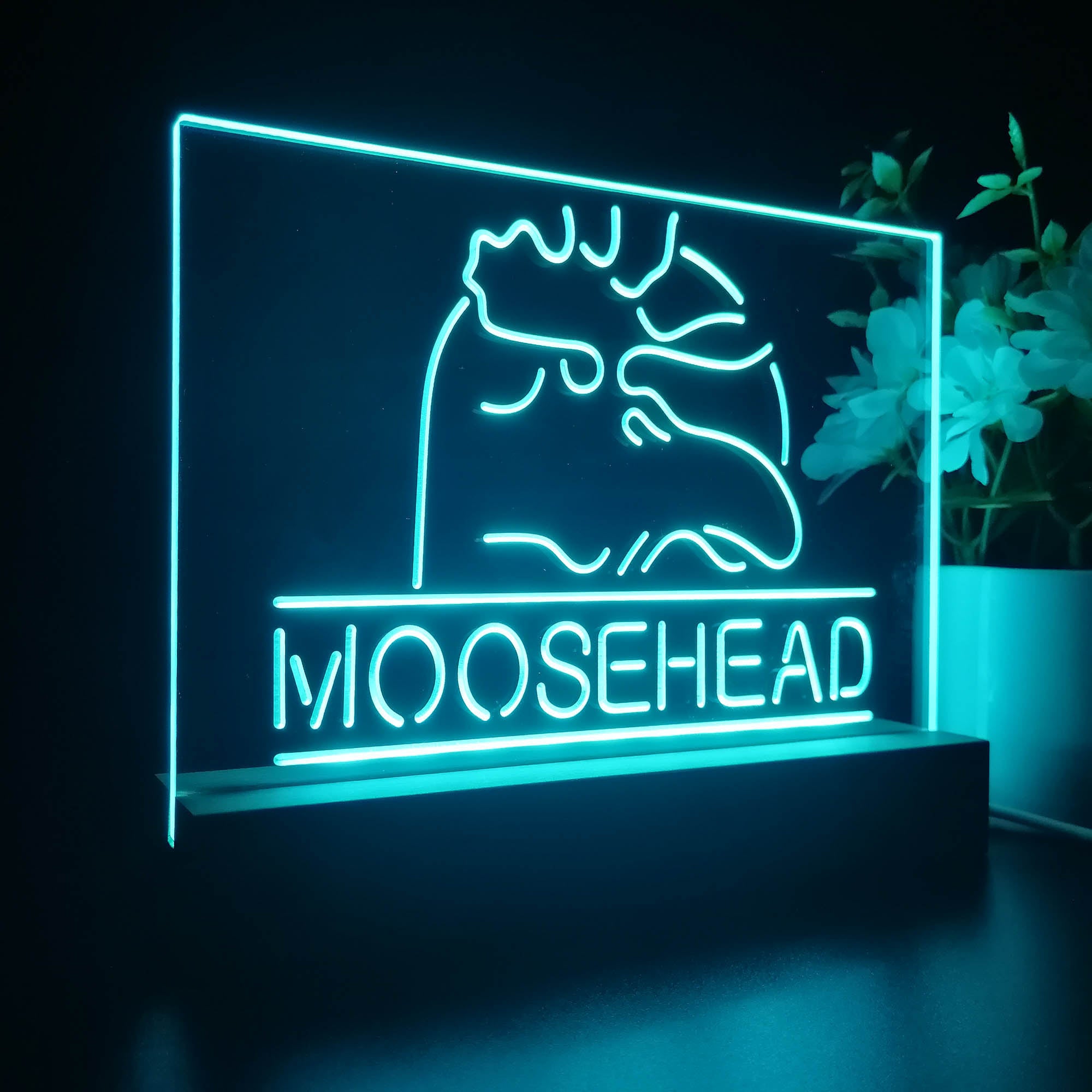 Moosehead Lager Beer Man Cave Night Light 3D Illusion Lamp Home Bar Decor