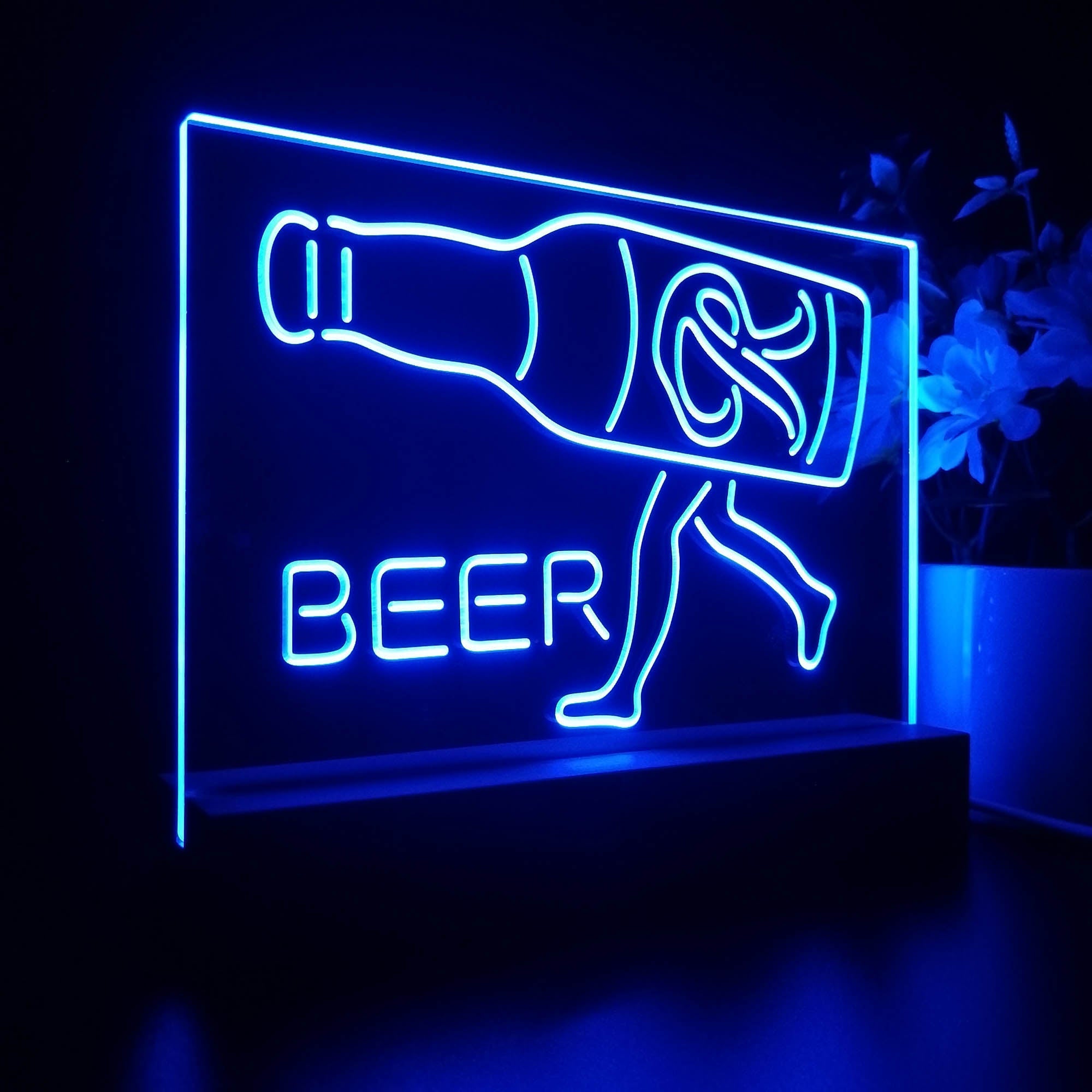 Rainier Beer Garage Man Cave Bar Night Light 3D Illusion Lamp Home Bar Decor