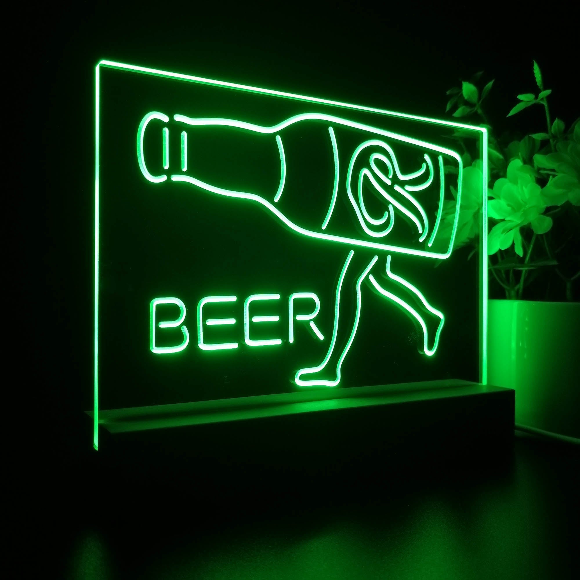 Rainier Beer Garage Man Cave Bar Night Light 3D Illusion Lamp Home Bar Decor