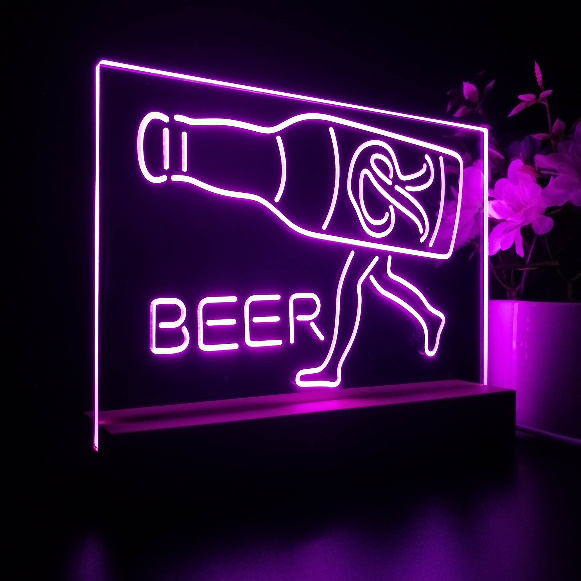 Rainier Beer Garage Man Cave Bar Night Light 3D Illusion Lamp Home Bar Decor