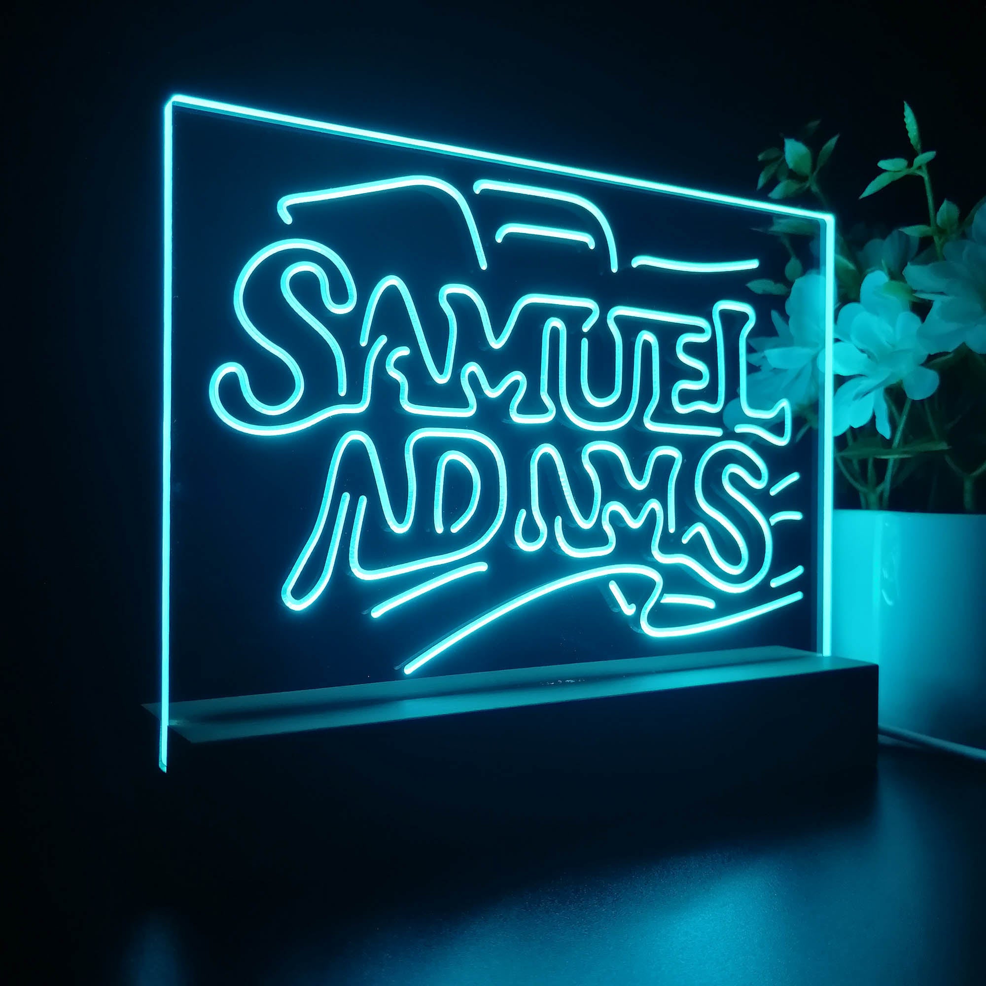 Samuel Adams Beer Bar Night Light 3D Illusion Lamp Home Bar Decor