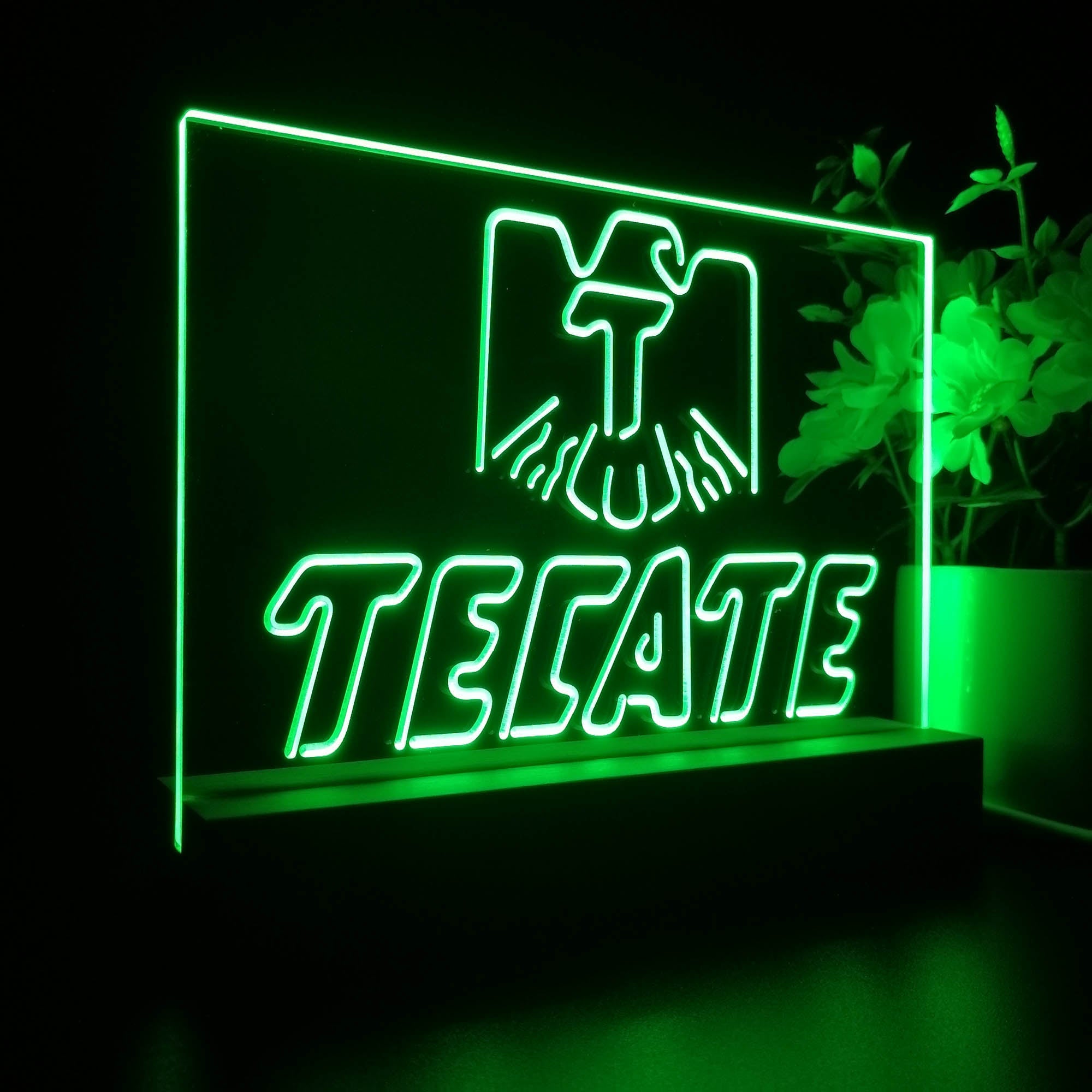 Tecate Beer Bar Night Light 3D Illusion Lamp Home Bar Decor