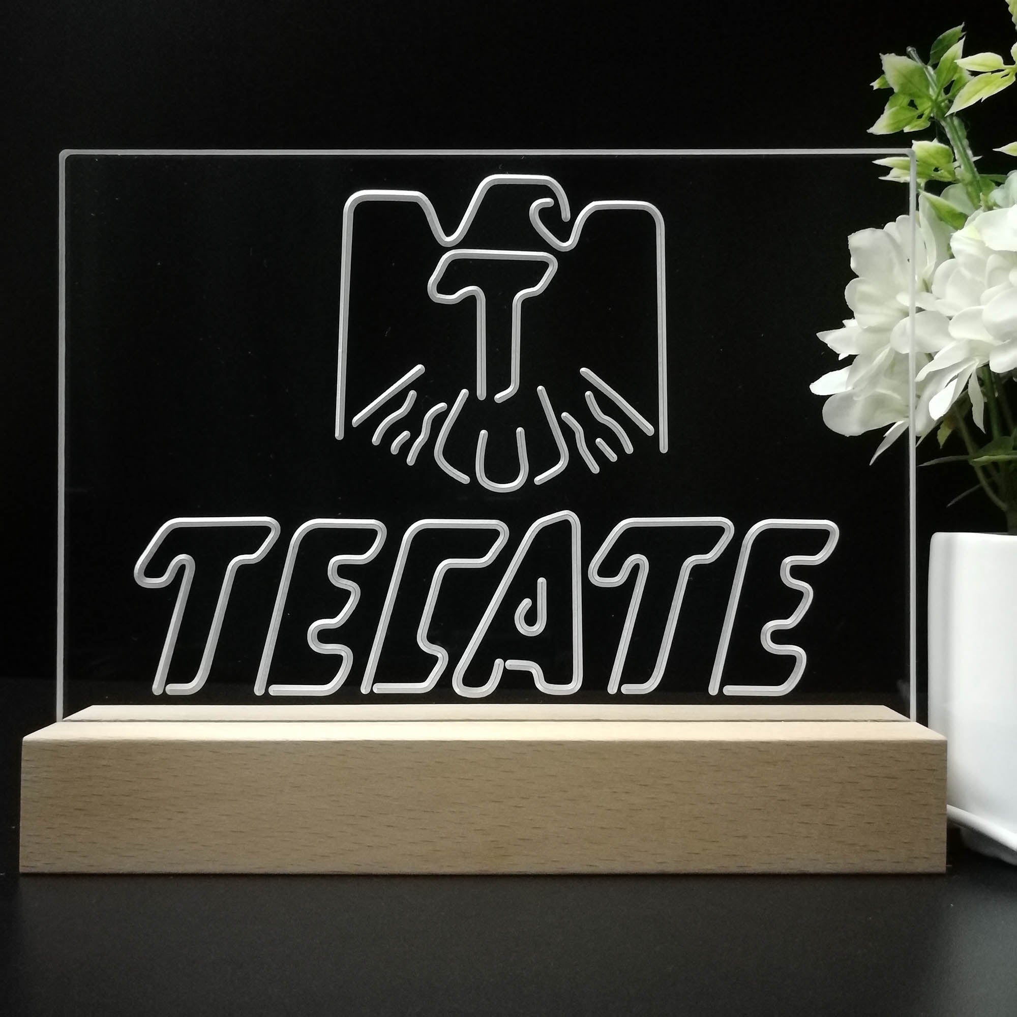 Tecate Beer Bar Night Light 3D Illusion Lamp Home Bar Decor