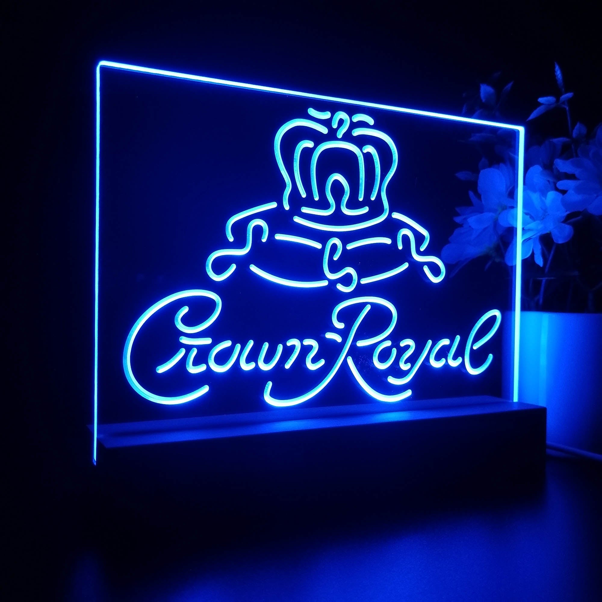 Crown Royal Beer Bar Night Light 3D Illusion Lamp Home Bar Decor