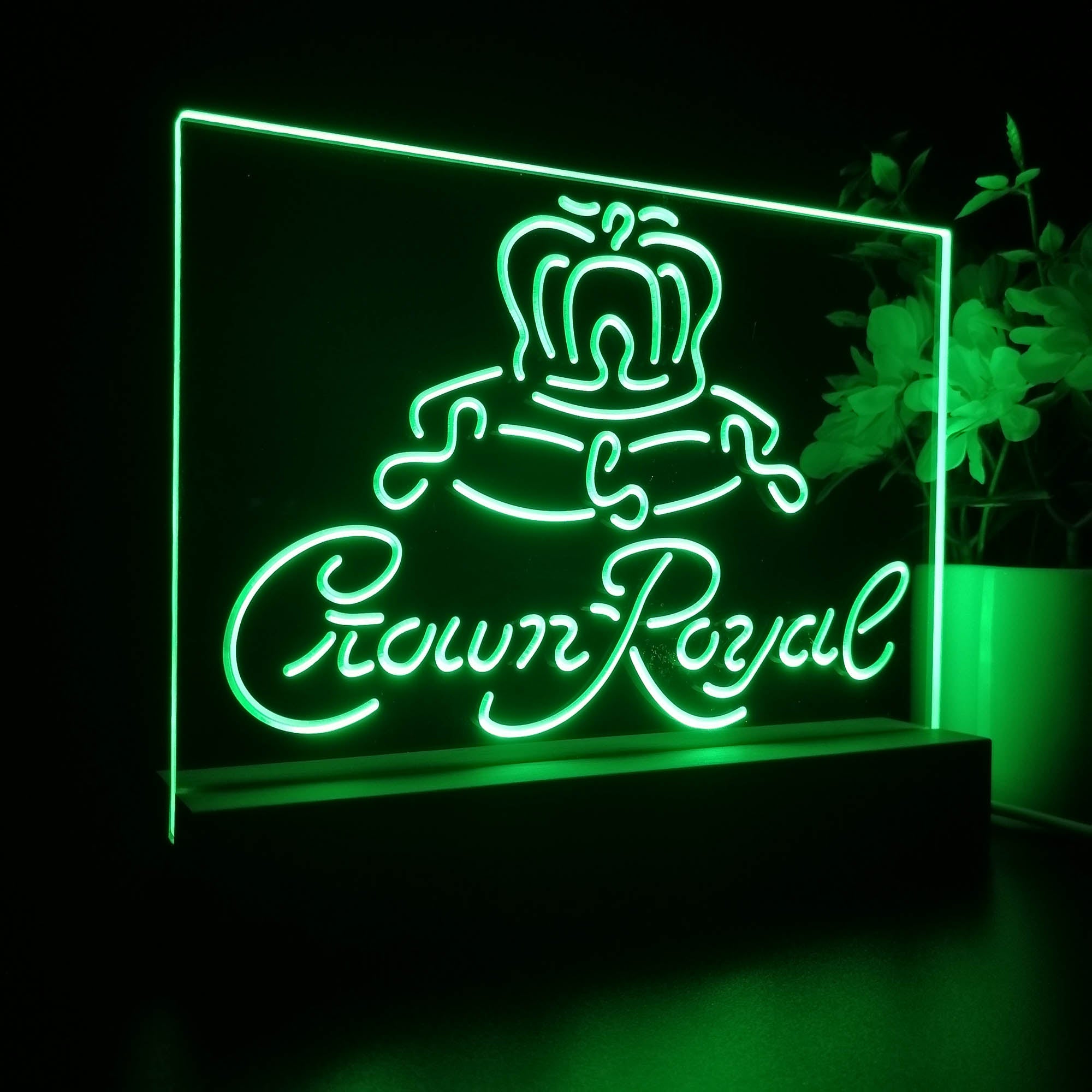 Crown Royal Beer Bar Night Light 3D Illusion Lamp Home Bar Decor