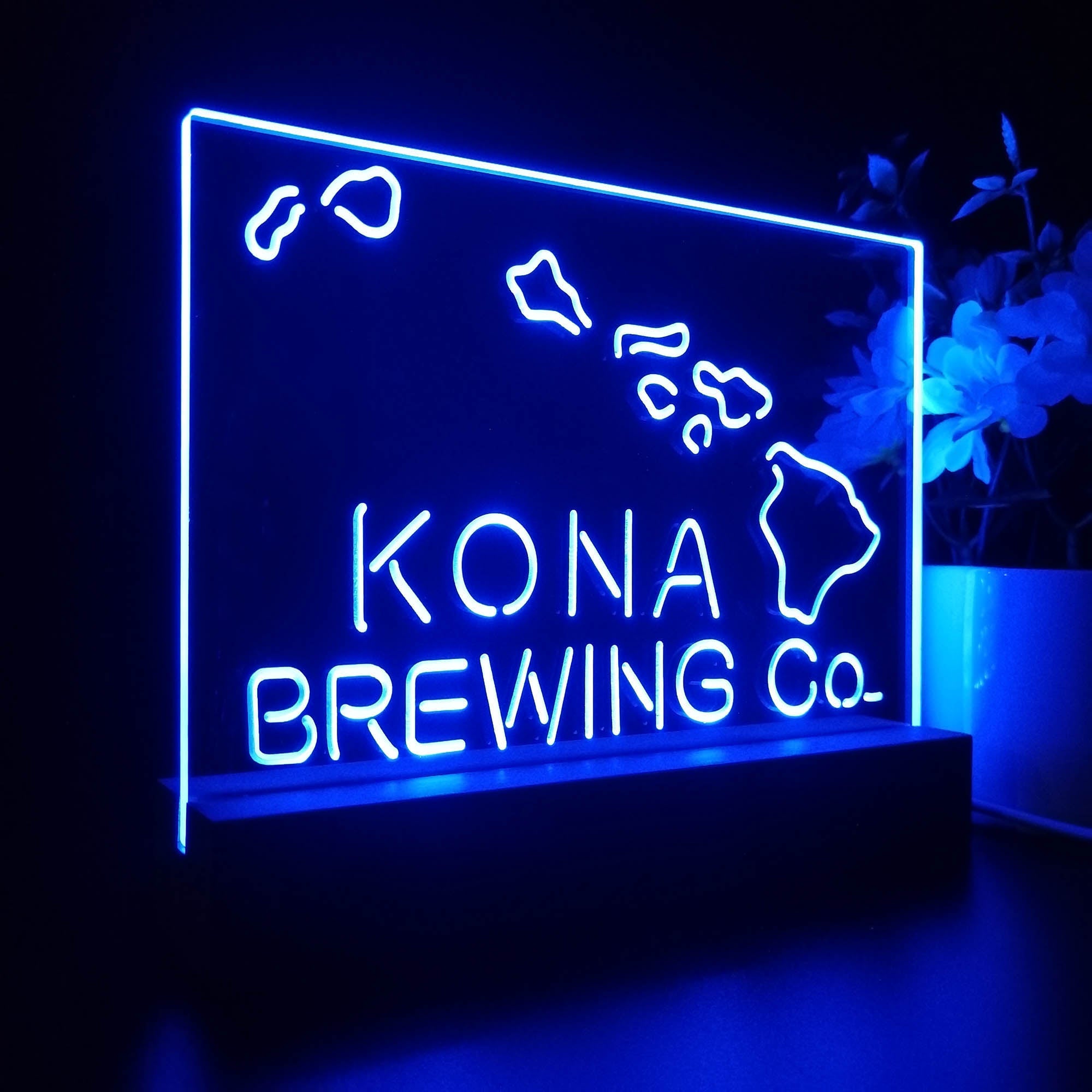 Kona Brewing Beer Night Light 3D Illusion Lamp Home Bar Decor