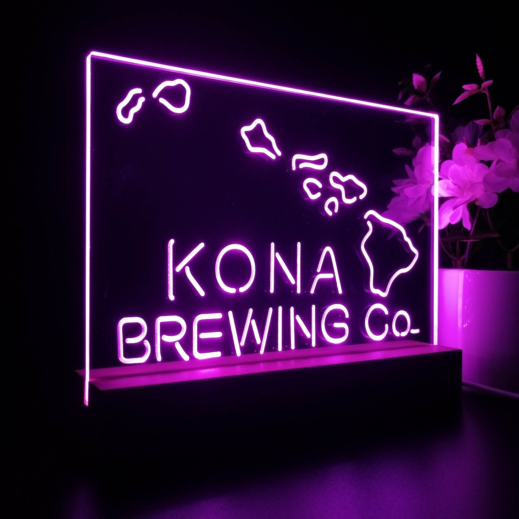 Kona Brewing Beer Night Light 3D Illusion Lamp Home Bar Decor