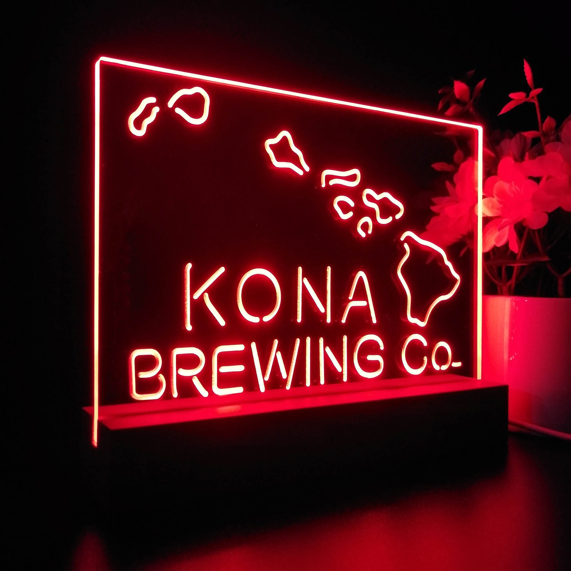 Kona Brewing Beer Night Light 3D Illusion Lamp Home Bar Decor