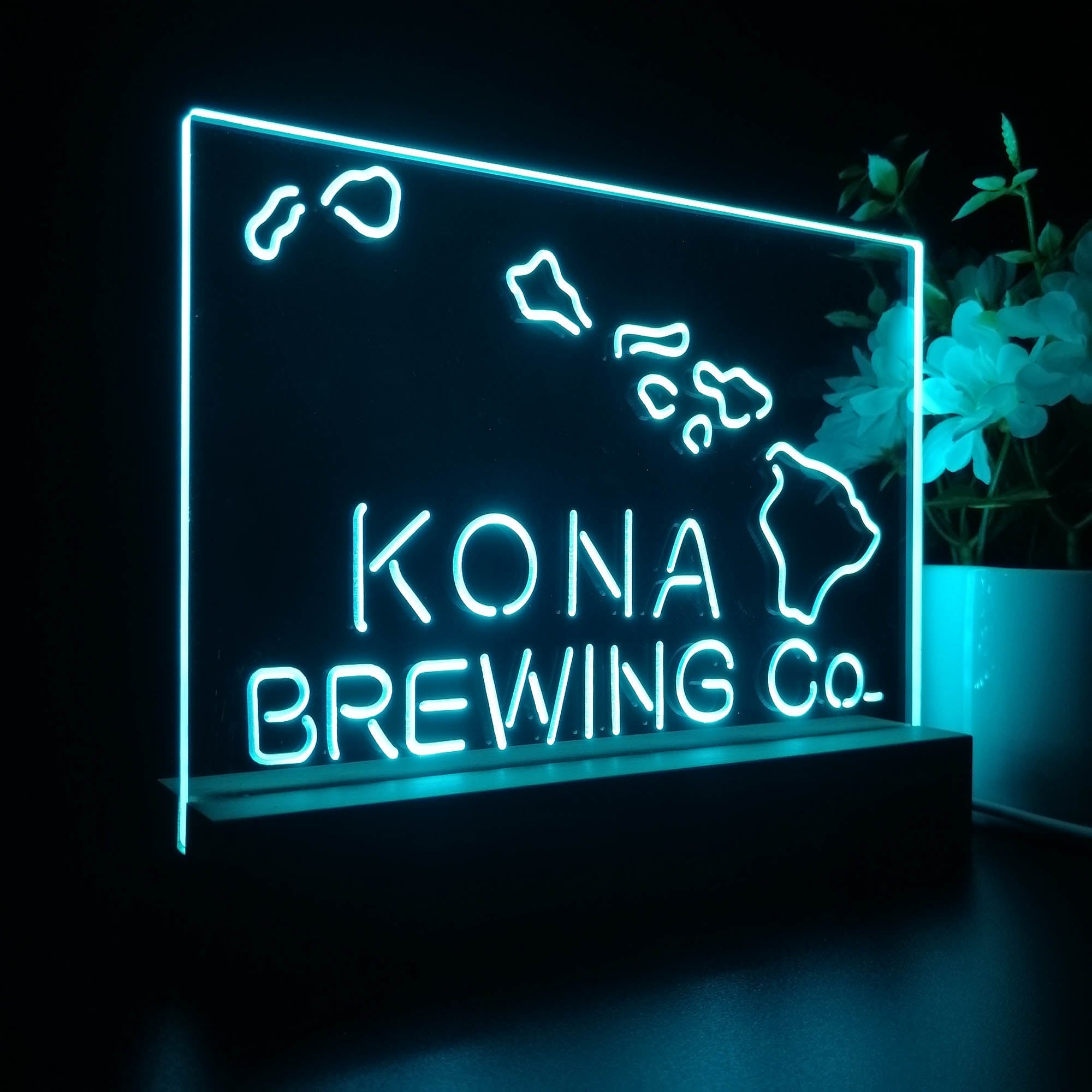 Kona Brewing Beer Night Light 3D Illusion Lamp Home Bar Decor