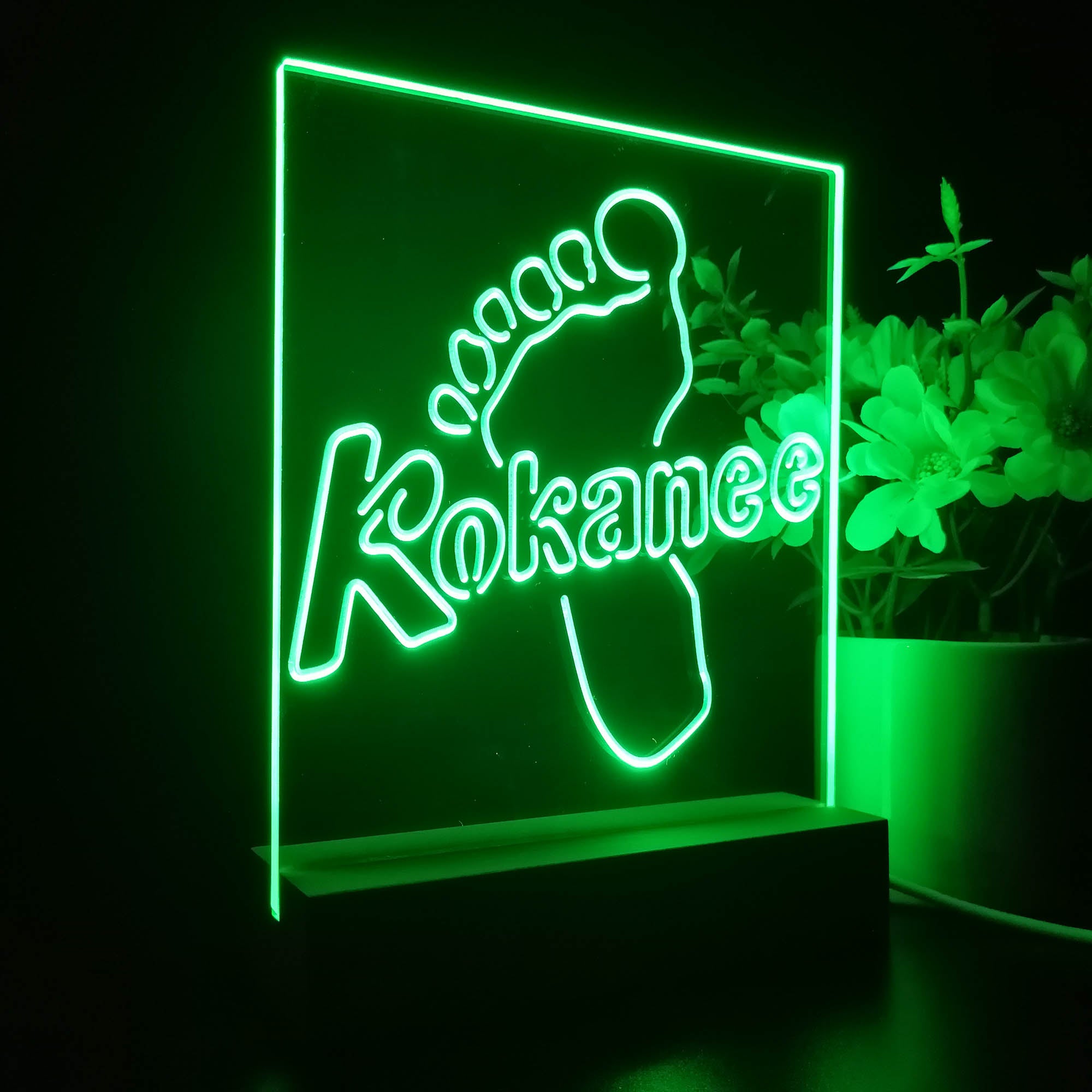 Kokanee Foot Man Cave Bar Night Light LED Sign