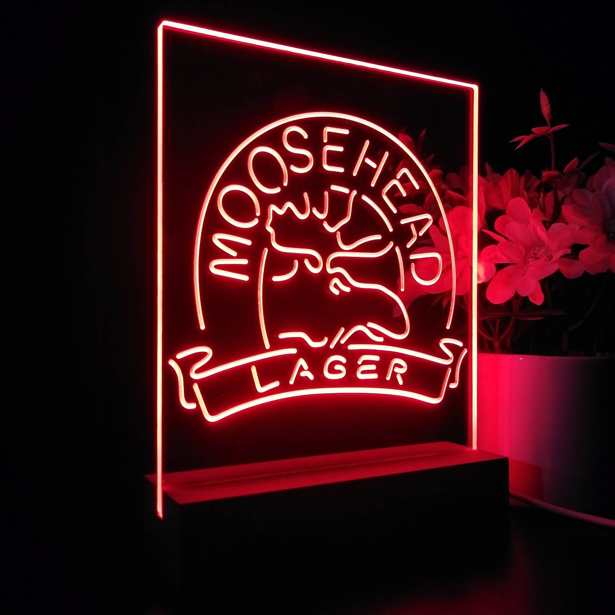Moosehead Lager Beer Night Light LED Sign
