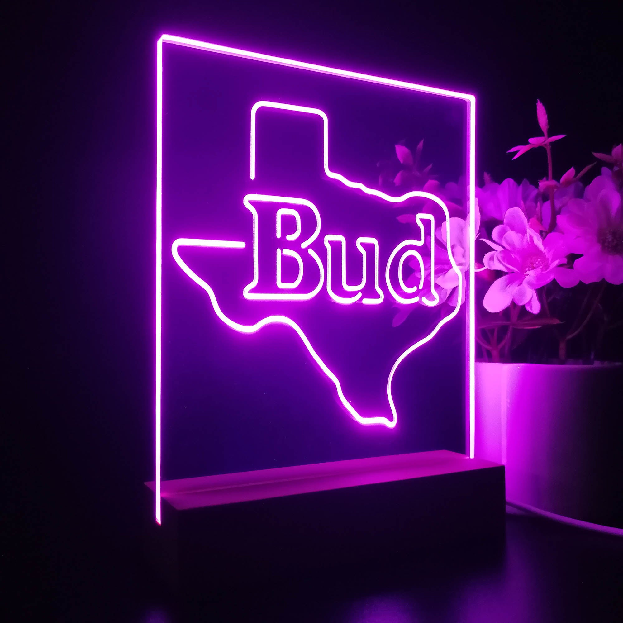 Bud Texsa Night Light LED Sign