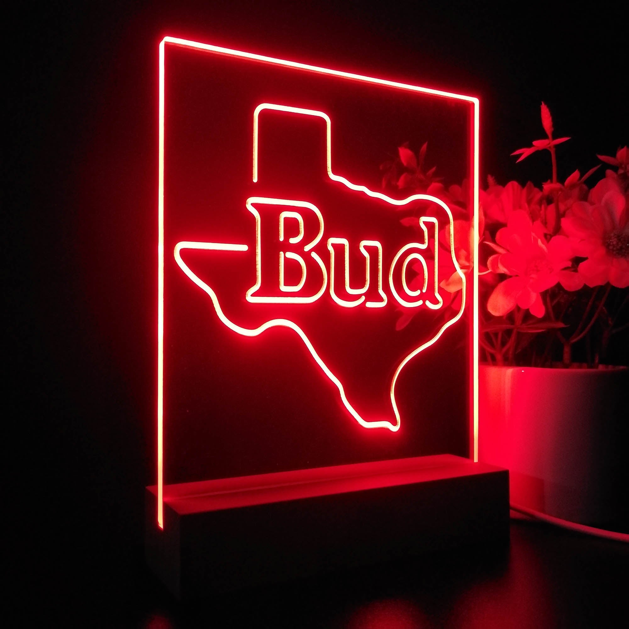 Bud Texsa Night Light LED Sign