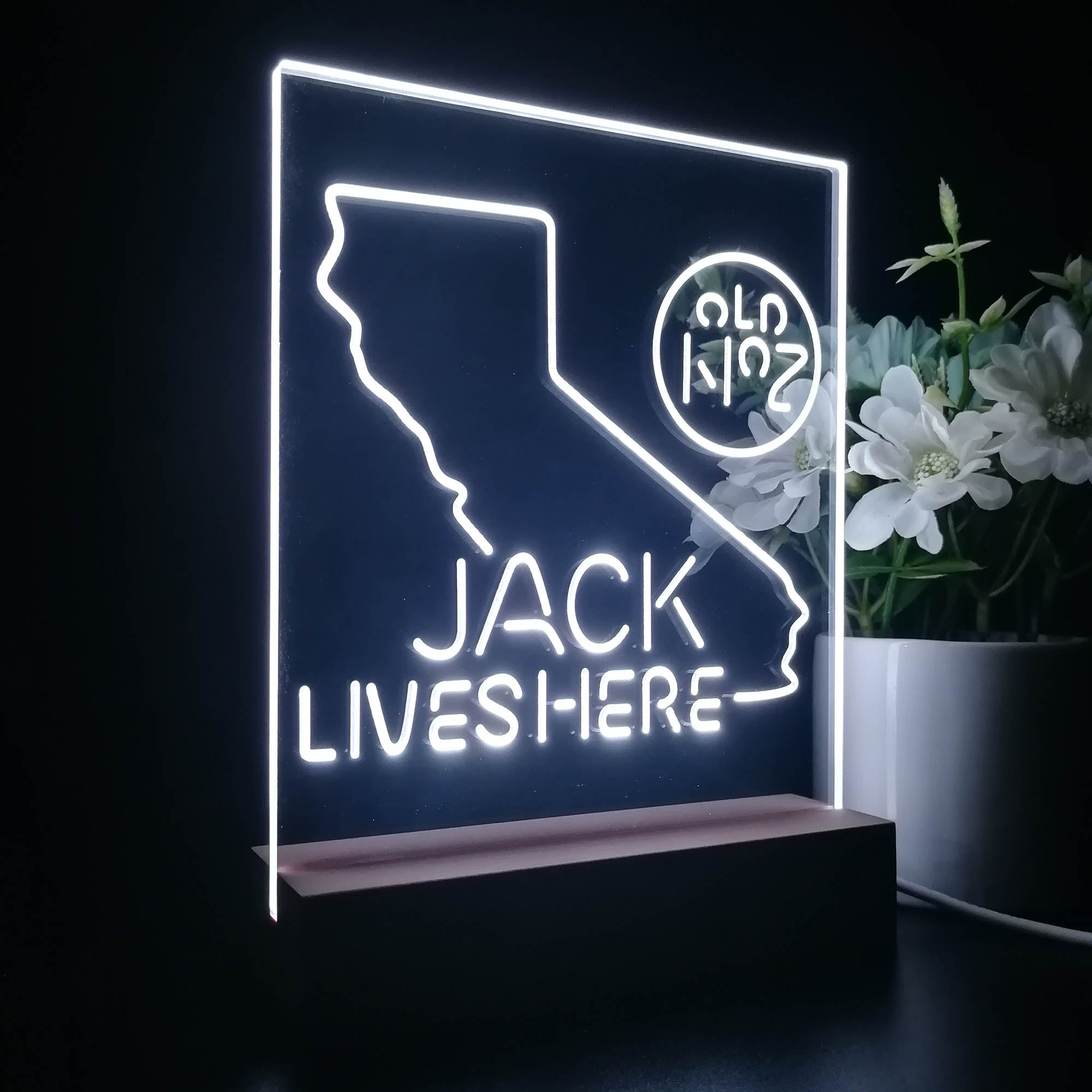 California Jack Danielss Jack Lives Here Night Light LED Sign