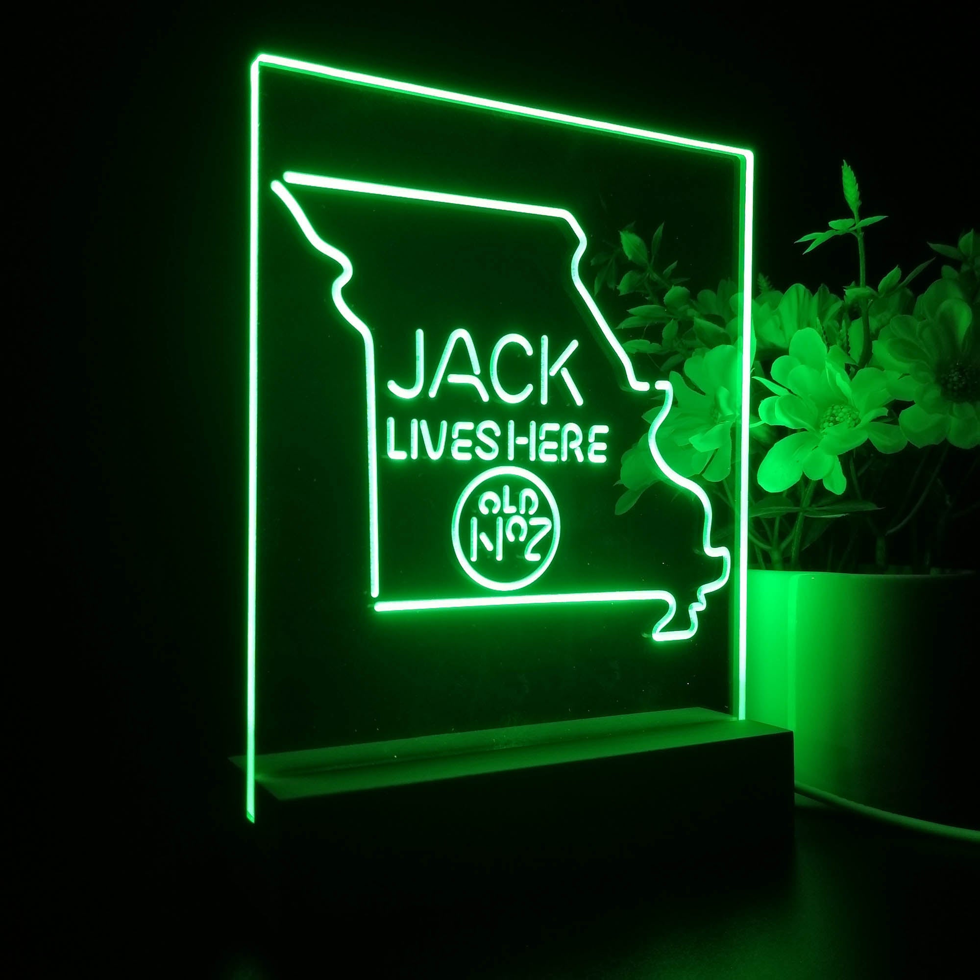 Missouri Jack Lives Here Night Light LED Sign