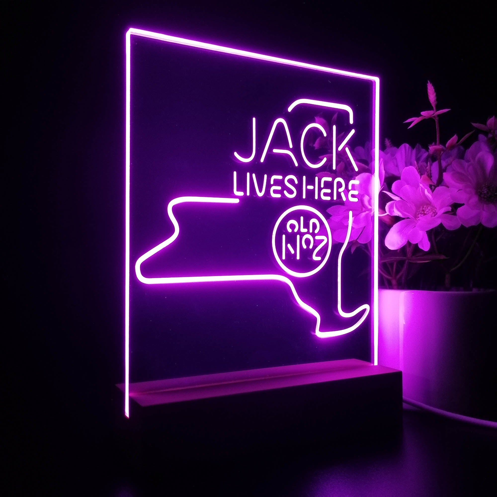 New York Jack Lives Here Night Light LED Sign