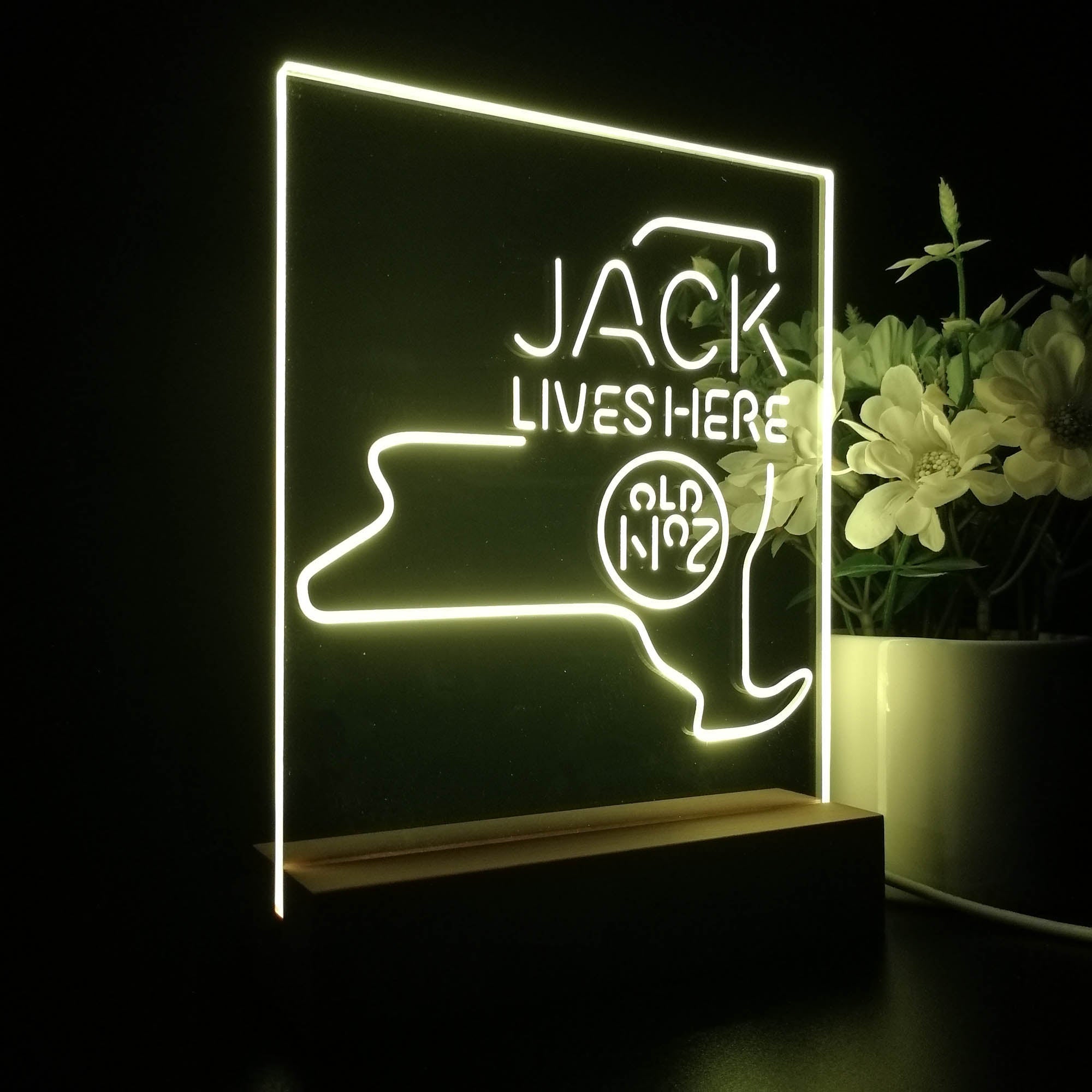 New York Jack Lives Here Night Light LED Sign