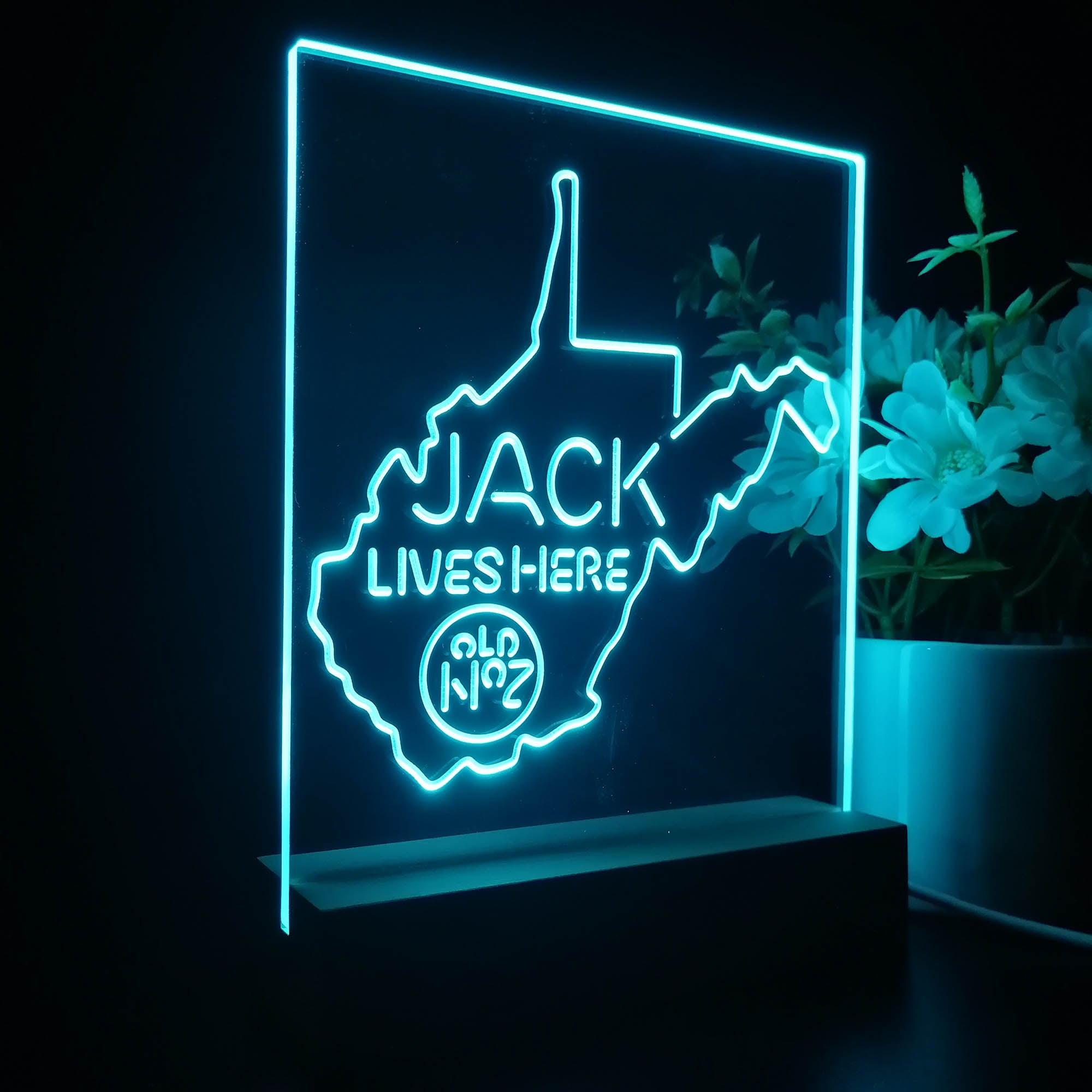 West Viginia Jack Lives Here Night Light LED Sign