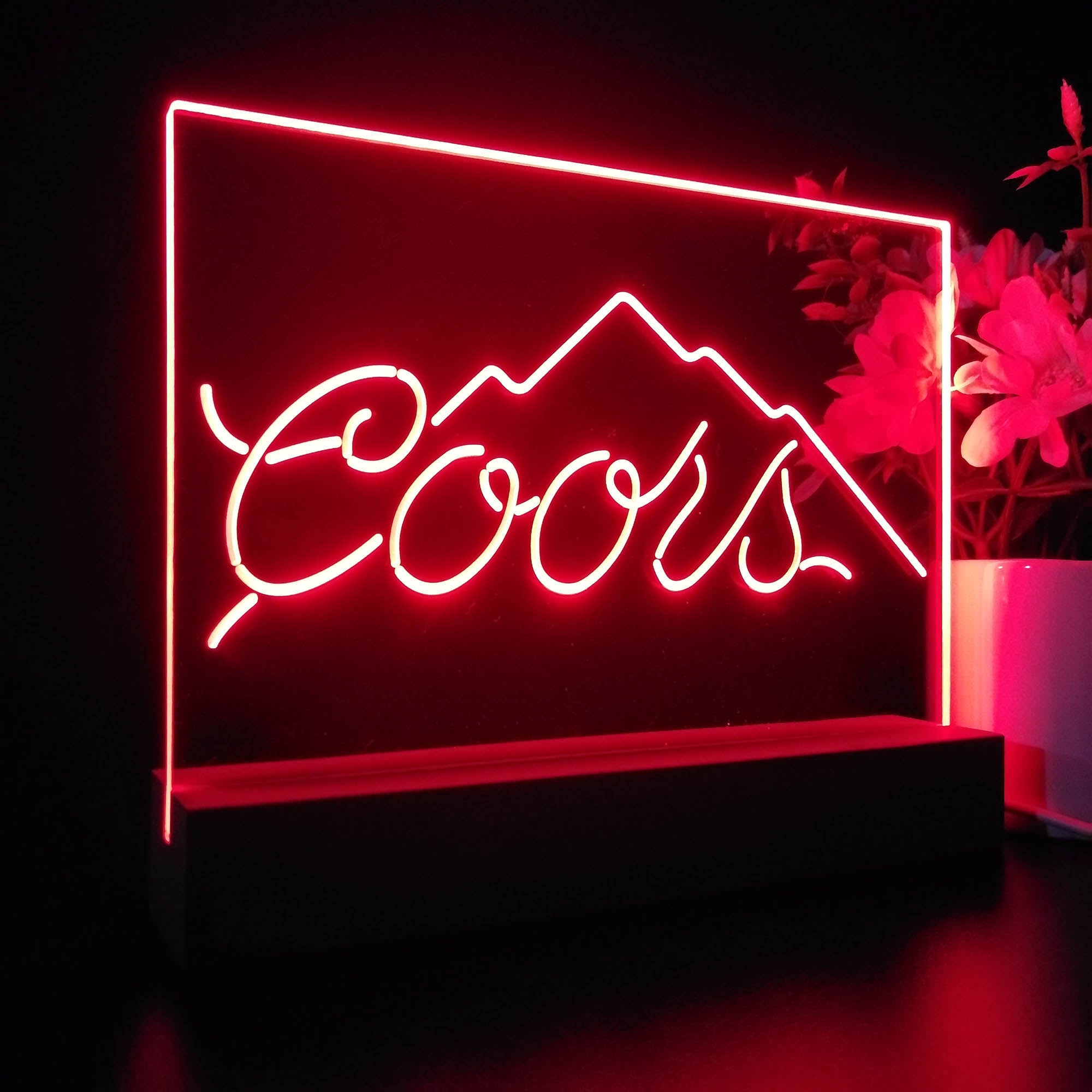 Coors Mountain Beer Night Light LED Sign