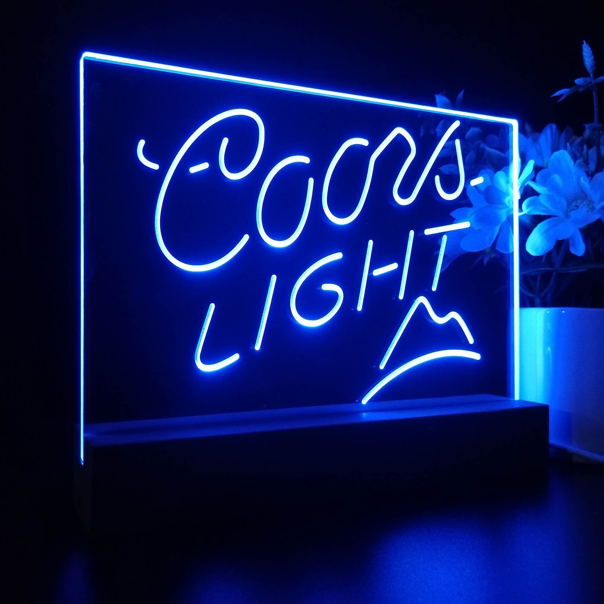 Coors Light Mountain Bar Night Light LED Sign