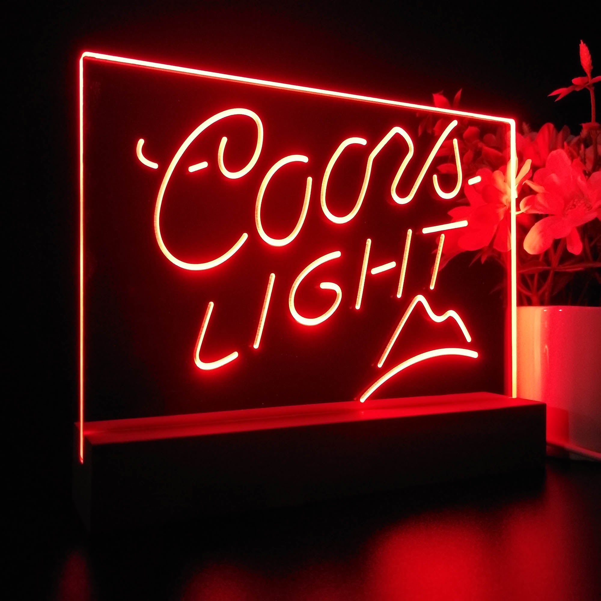 Coors Light Mountain Bar Night Light LED Sign