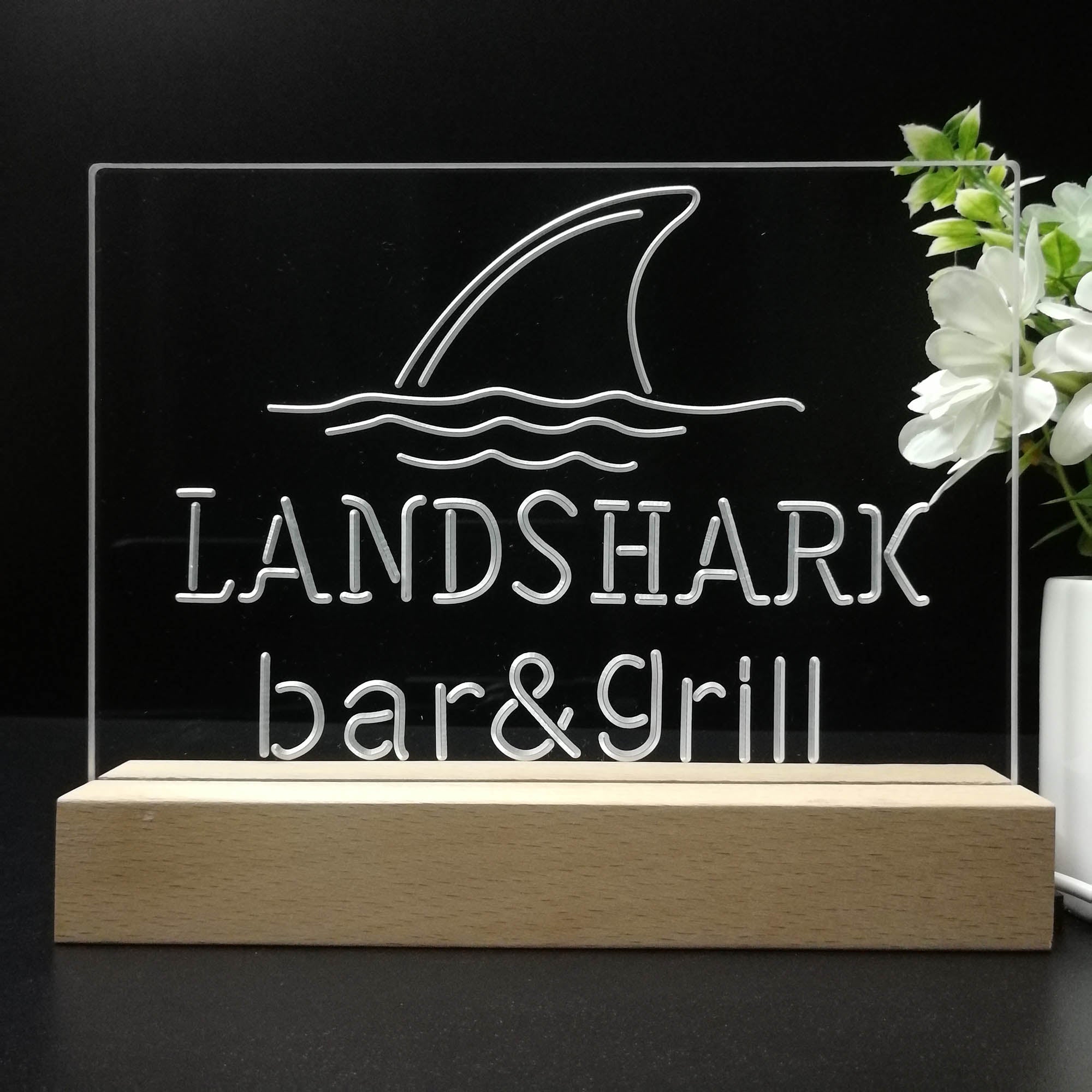 Landshark Bar and Grill Night Light LED Sign
