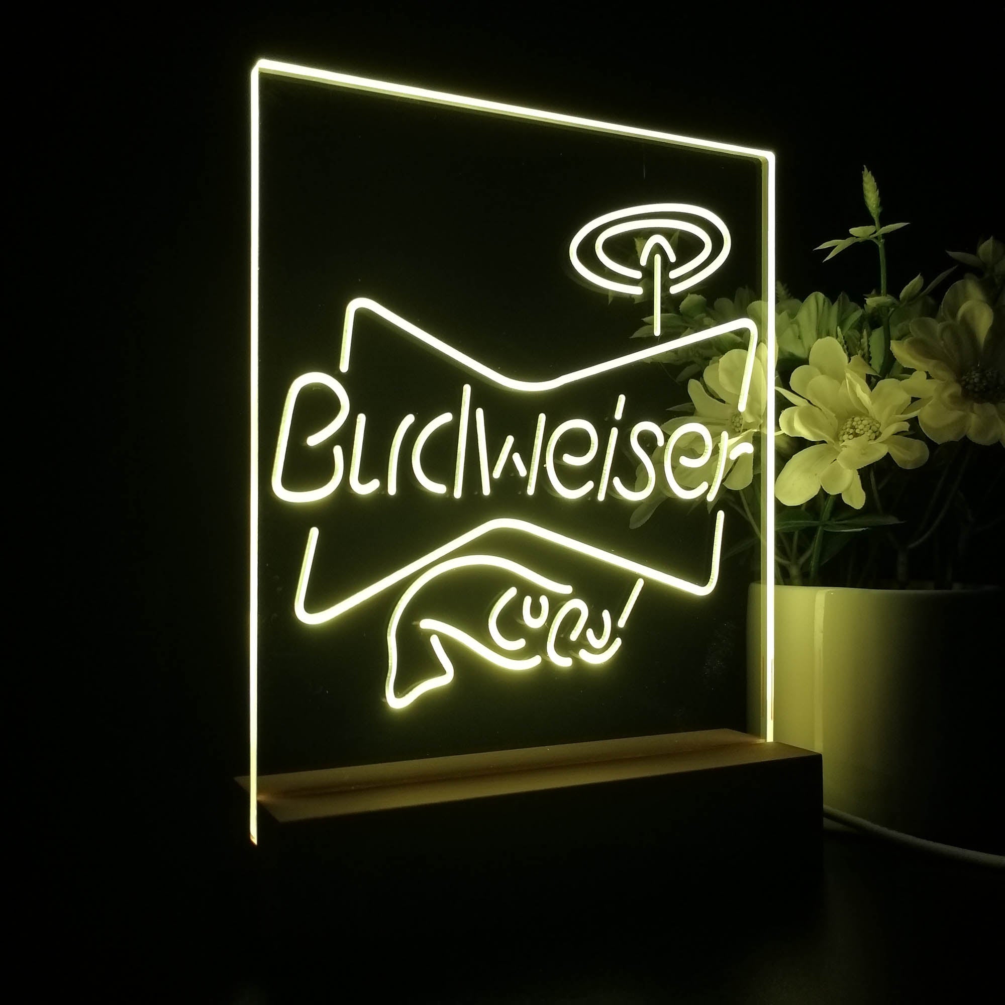 Budweiser Fish Night Light LED Sign