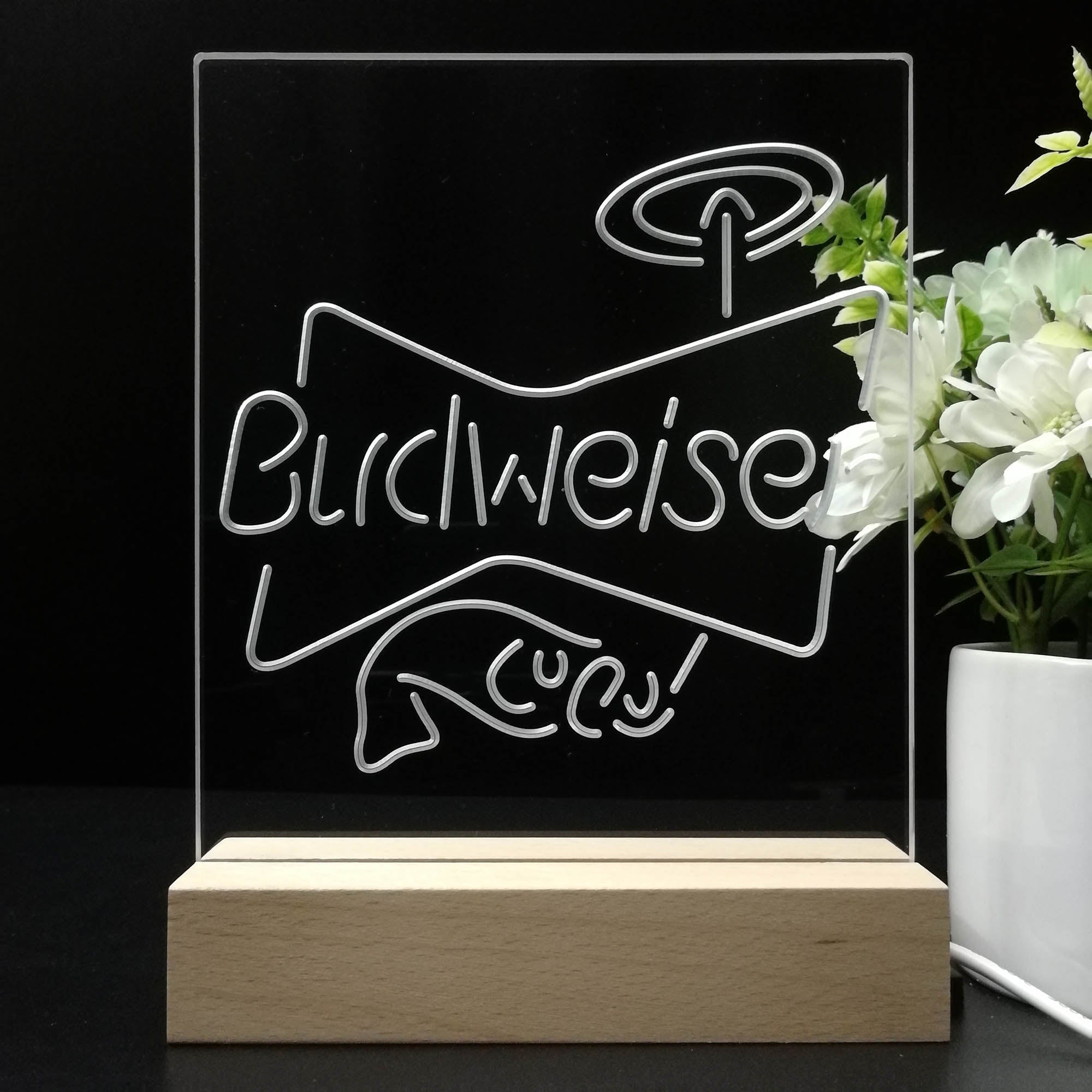 Budweiser Fish Night Light LED Sign