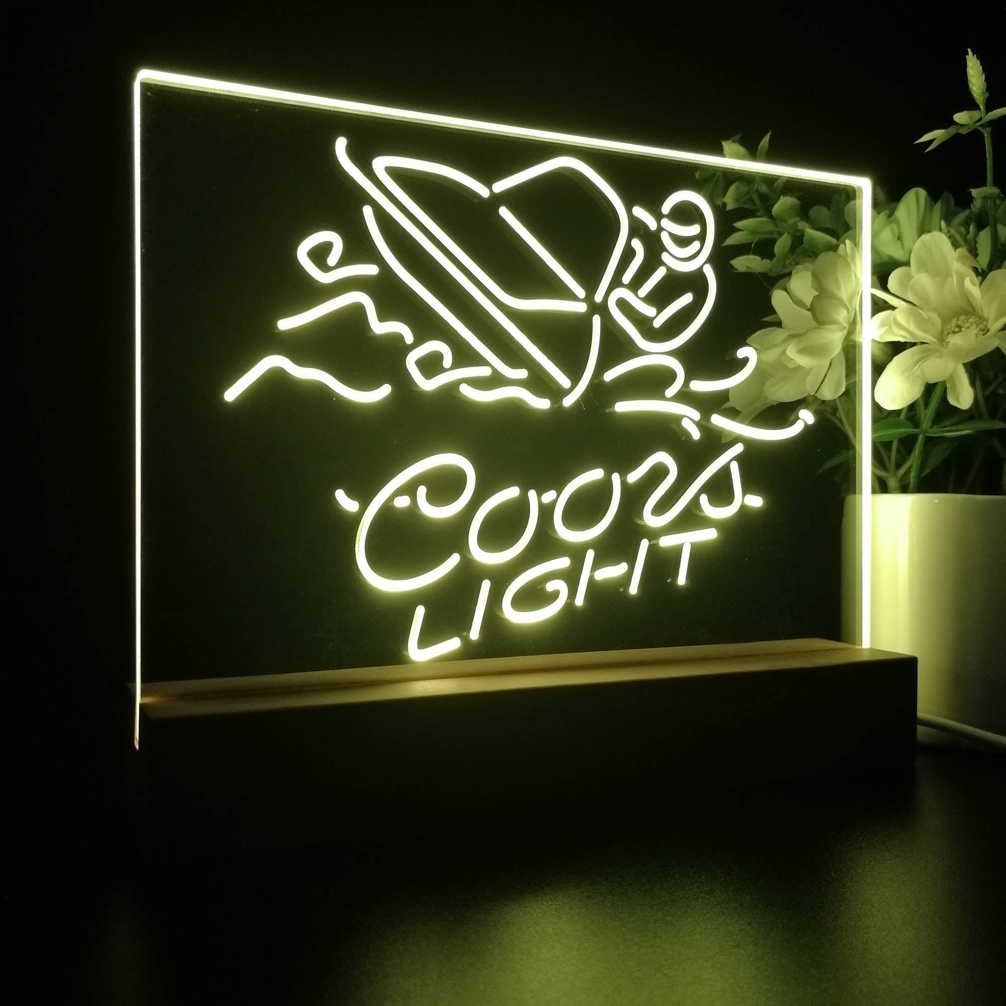 Coors Light Snowmobile Night Light LED Sign