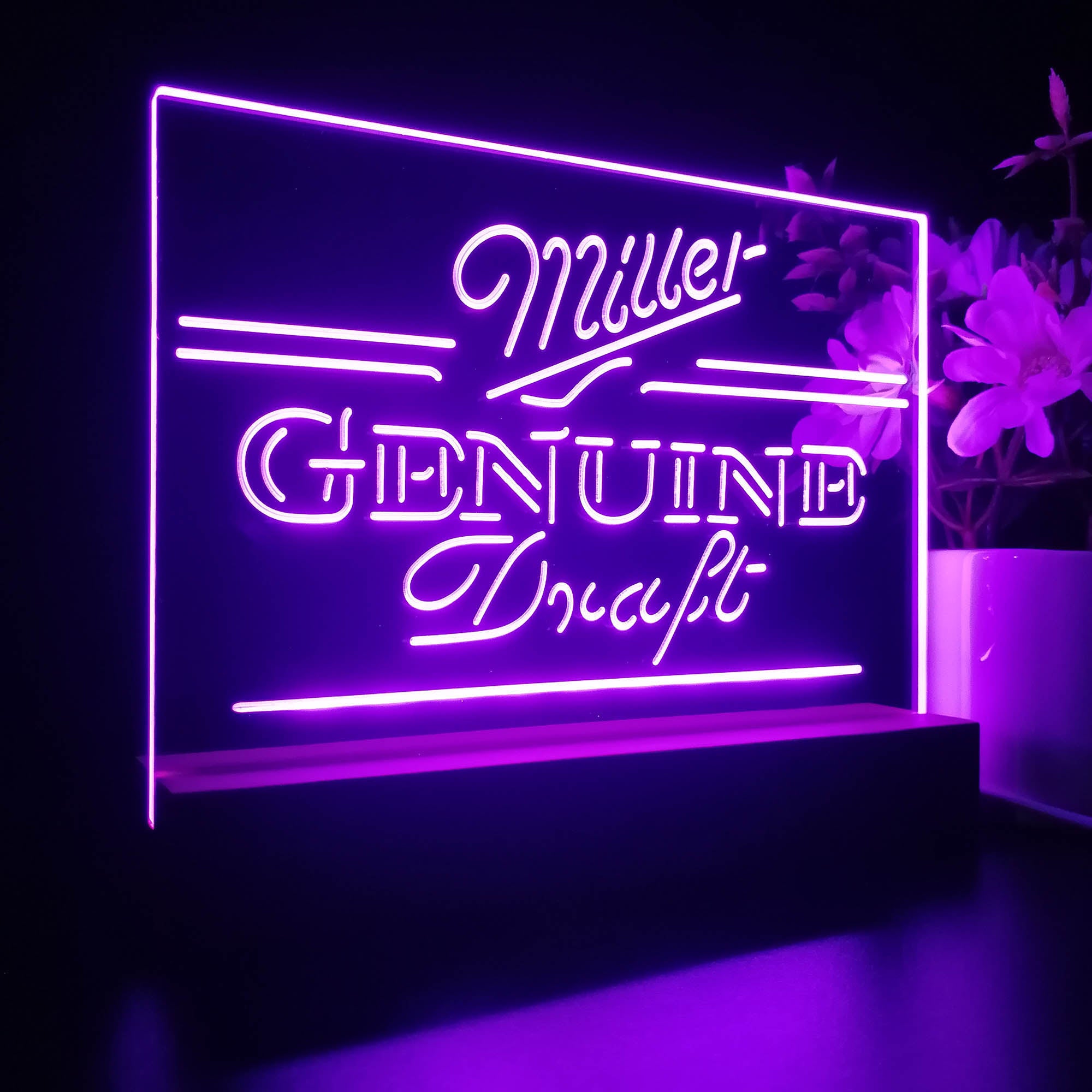 Miller Genuine Draft Night Light LED Sign