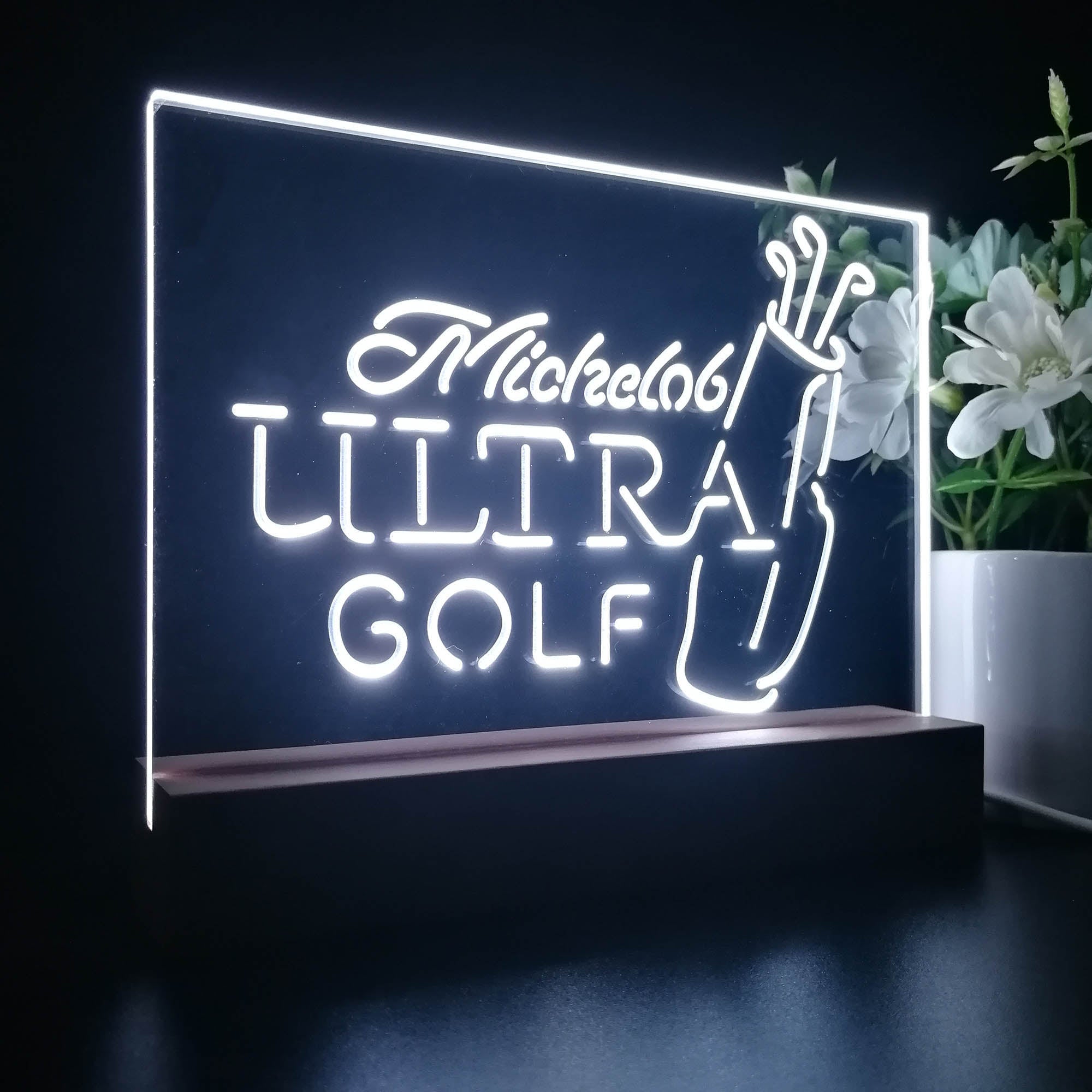 Michelobs Ultra Golf Bag Beer Bar Decoration Gifts Night Light LED Sign