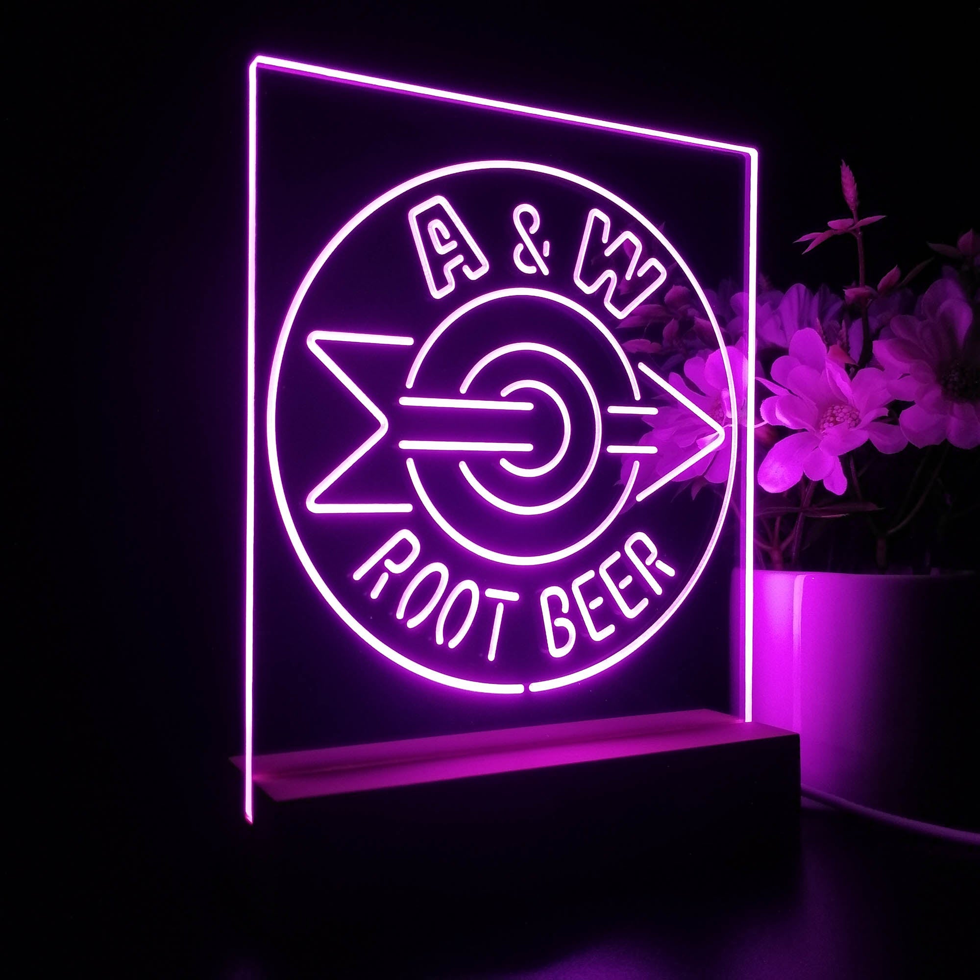 A & W Root Beer Night Light LED Sign