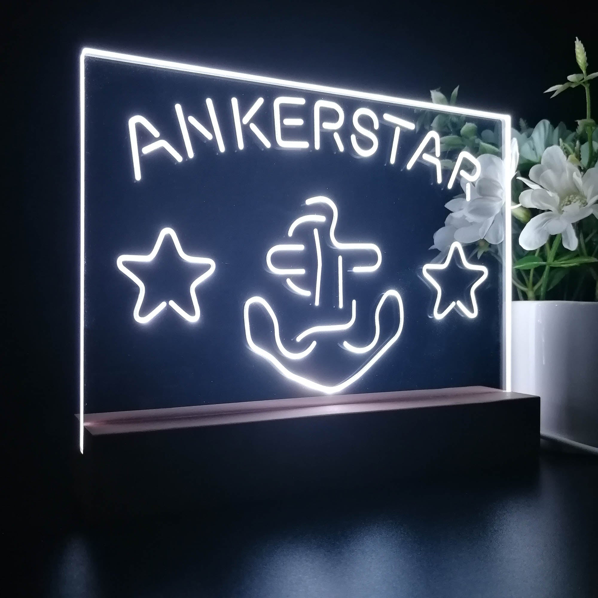 Ankerstar Anchor Cowboys Stars Beer Night Light LED Sign