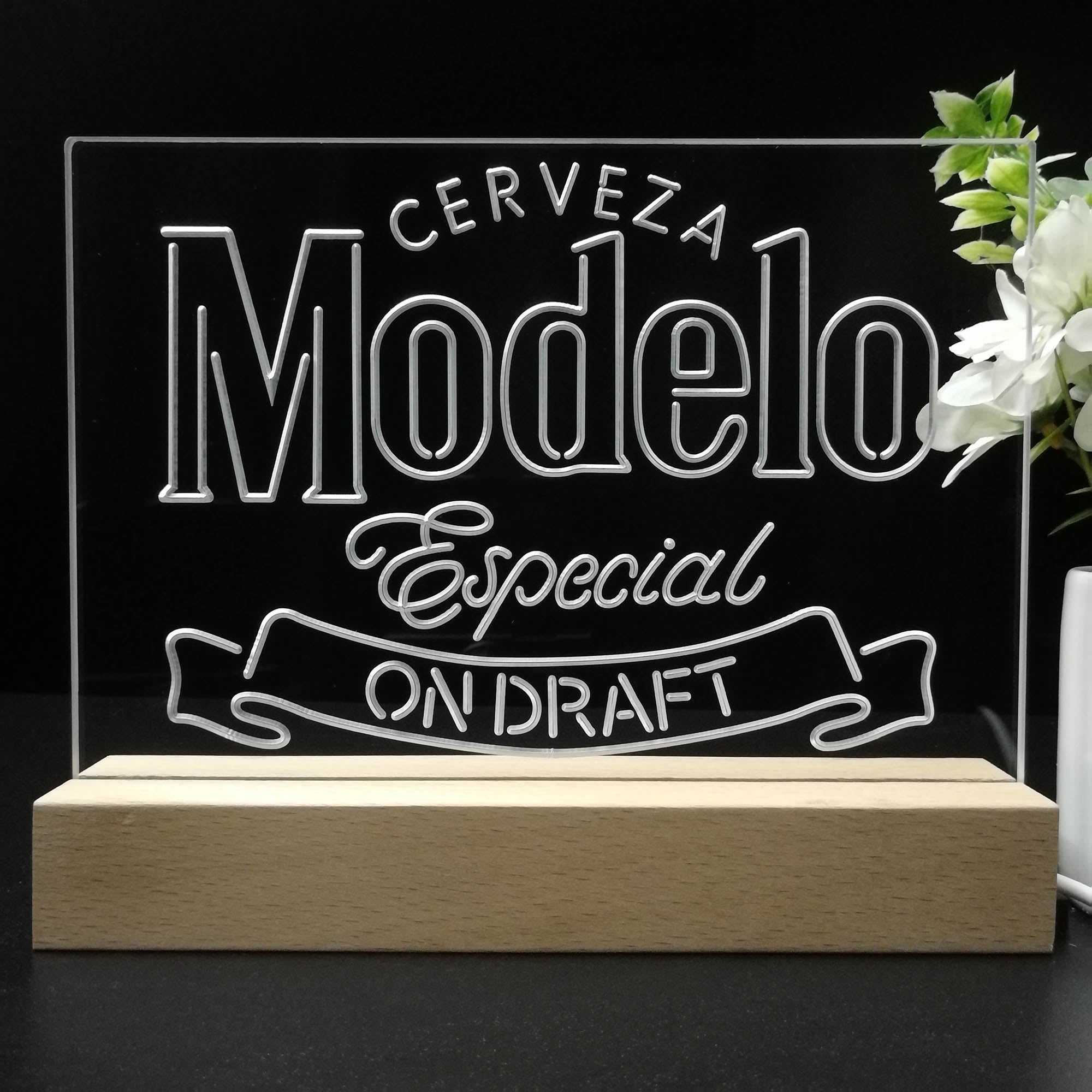 Cerveza Modelo Especial Draft Night Light LED Sign