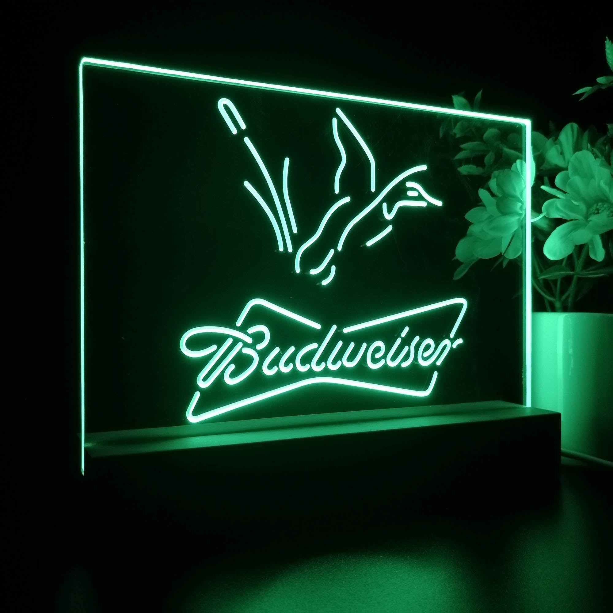 Budweisers Duck Hunting Home Beer Bar Decoration Gifts Night Light LED Sign