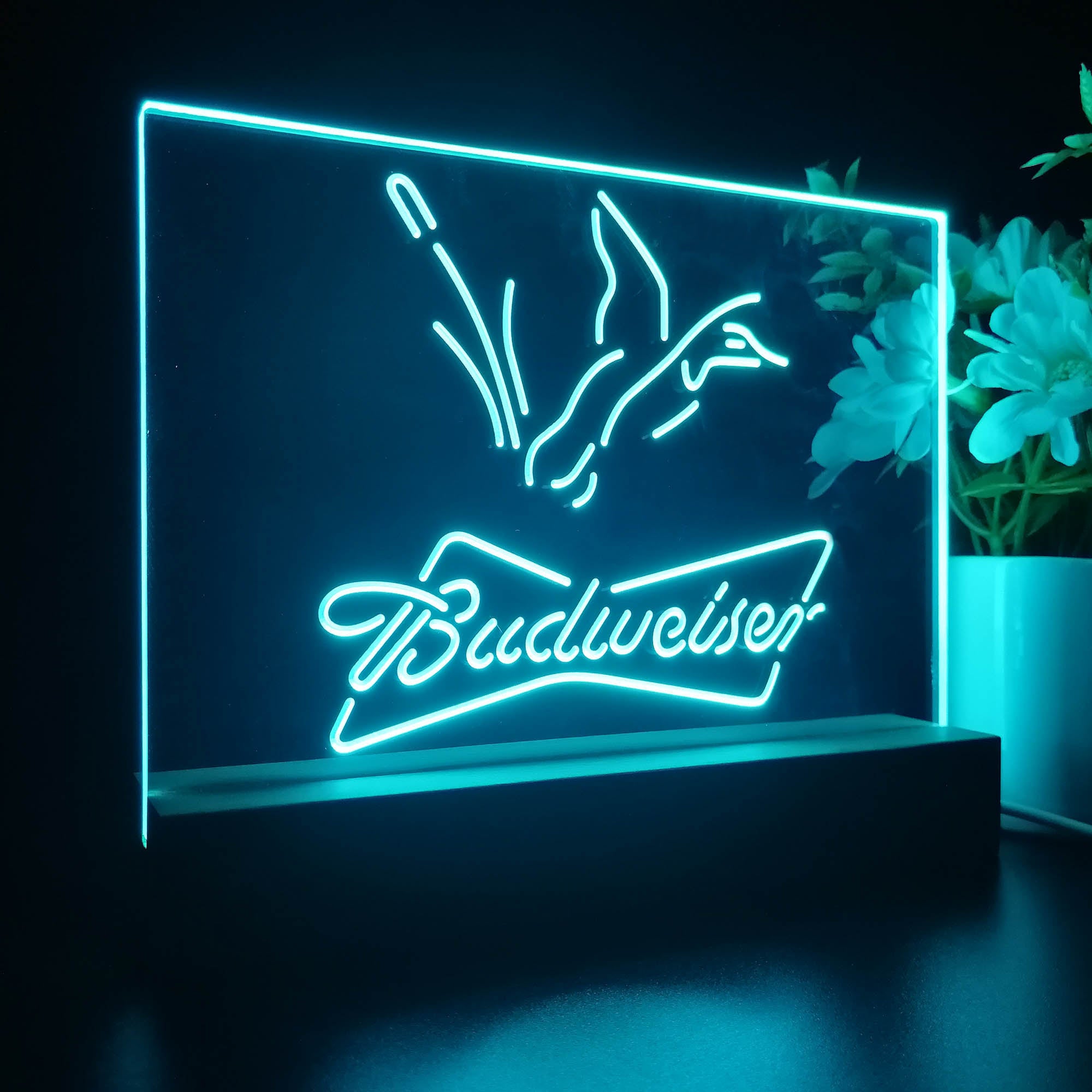 Budweisers Duck Hunting Home Beer Bar Decoration Gifts Night Light LED Sign