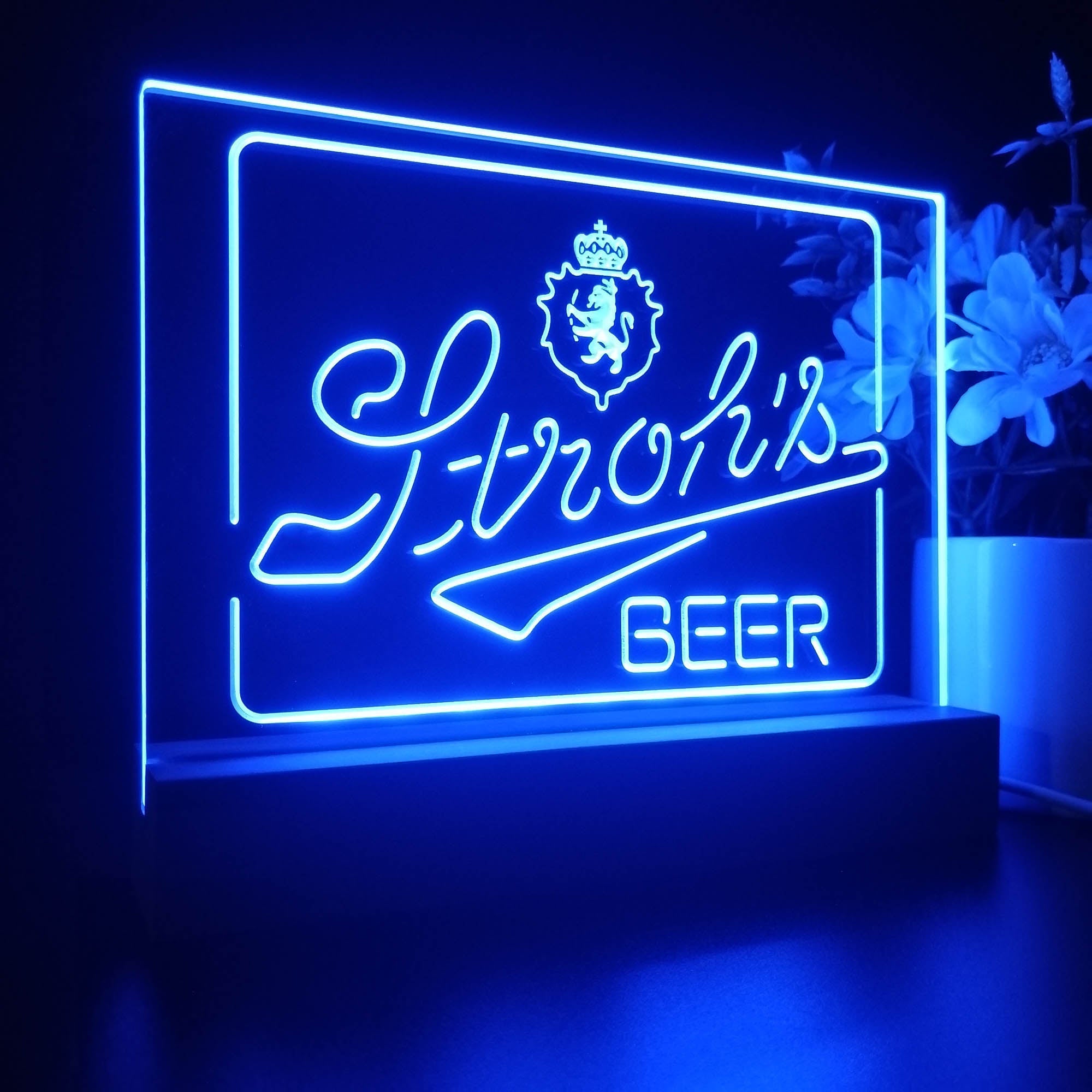 Stroh's Beer Bar Night Light LED Sign