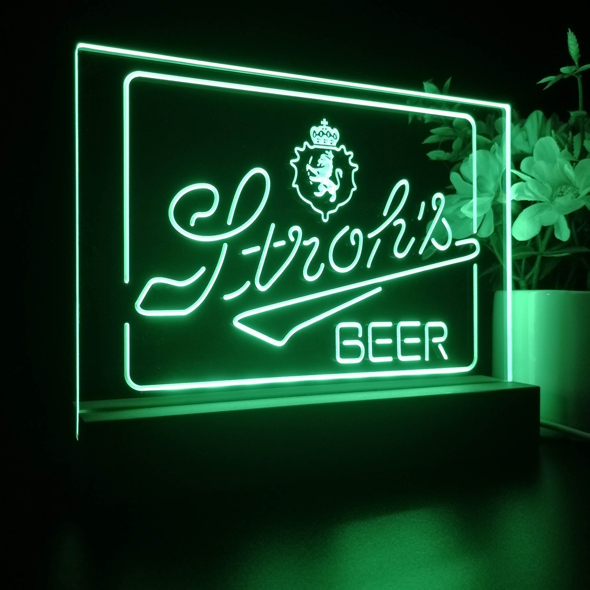 Stroh's Beer Bar Night Light LED Sign