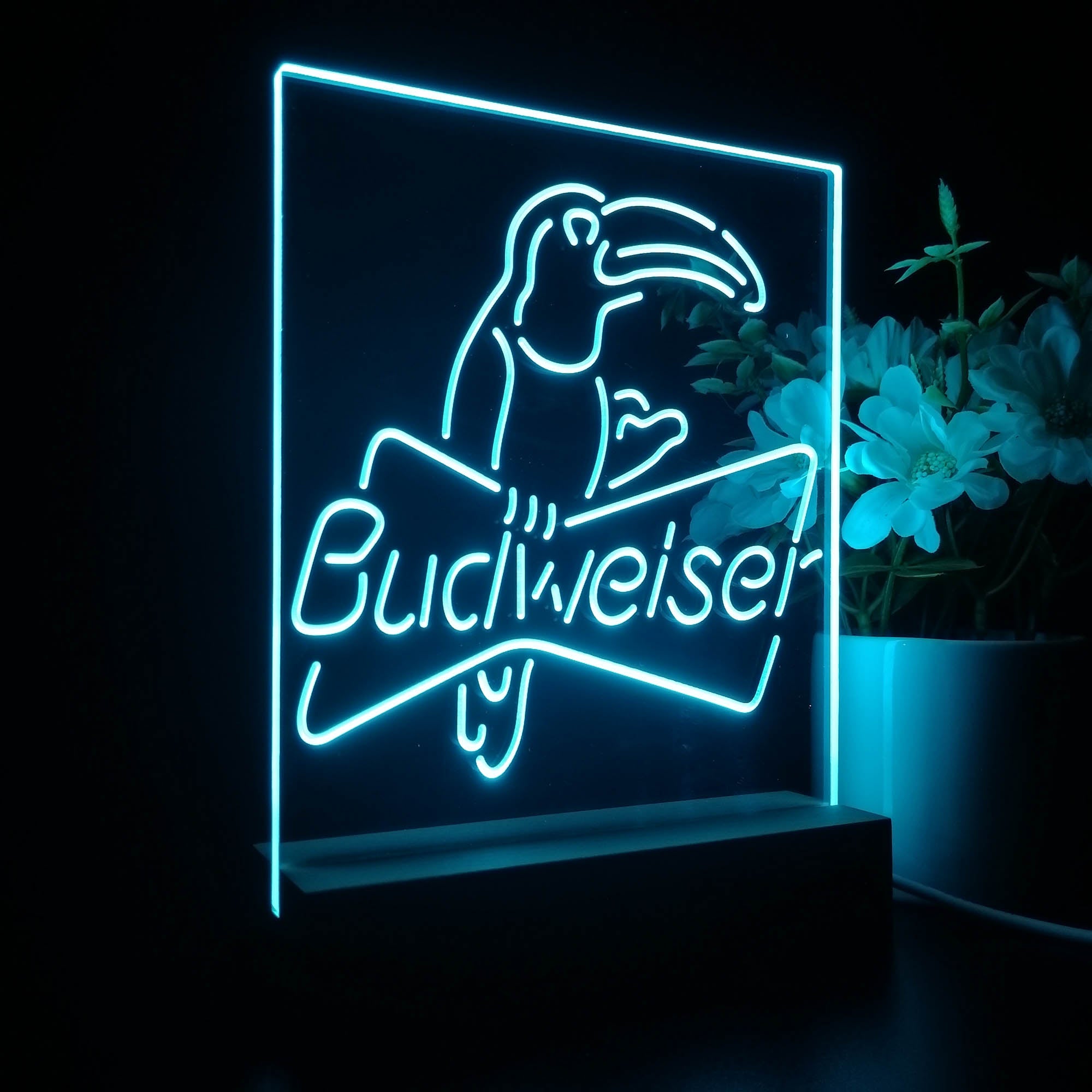 Budweiser Parrot Bar Night Light LED Sign