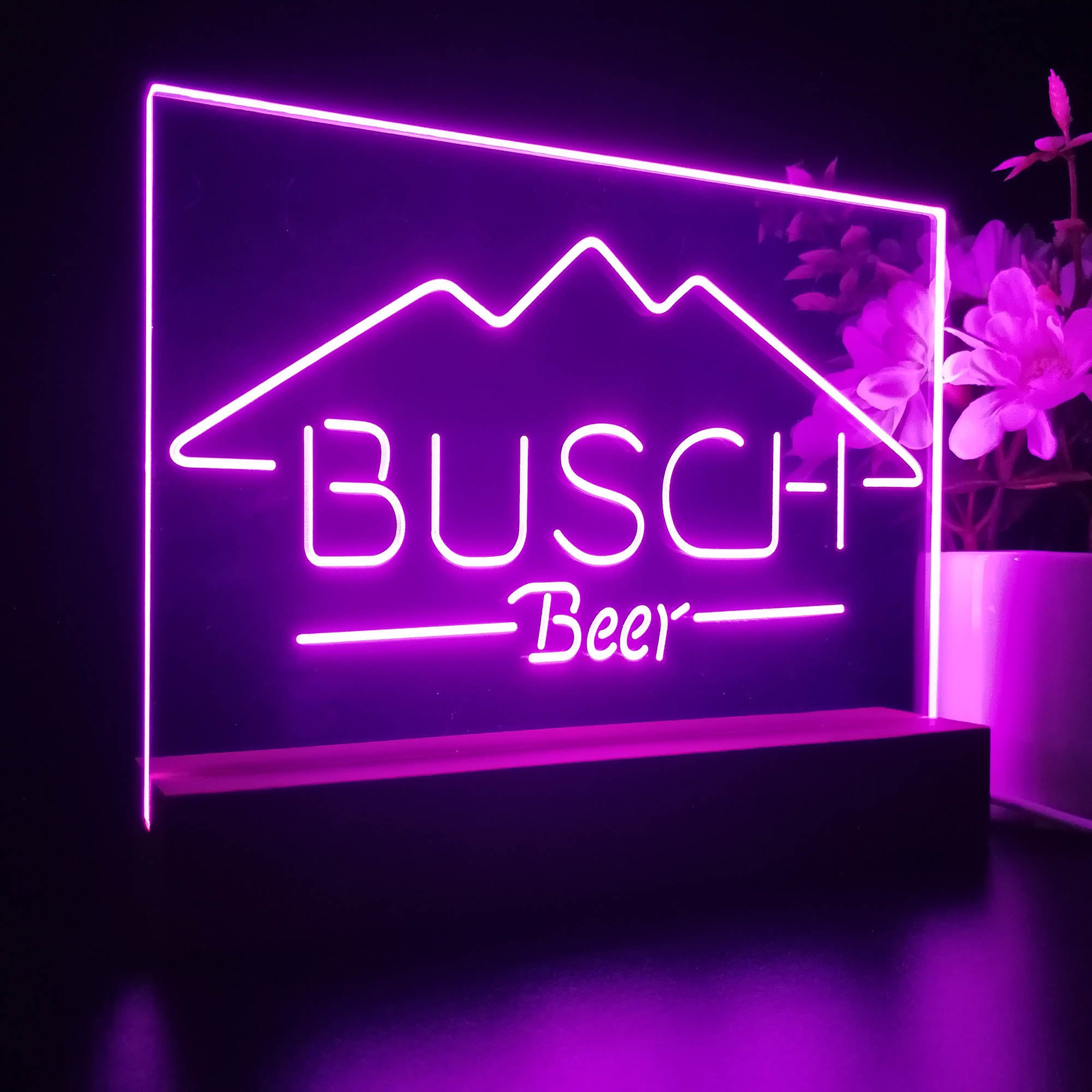 Buschs Beer Mountain Night Light LED Sign