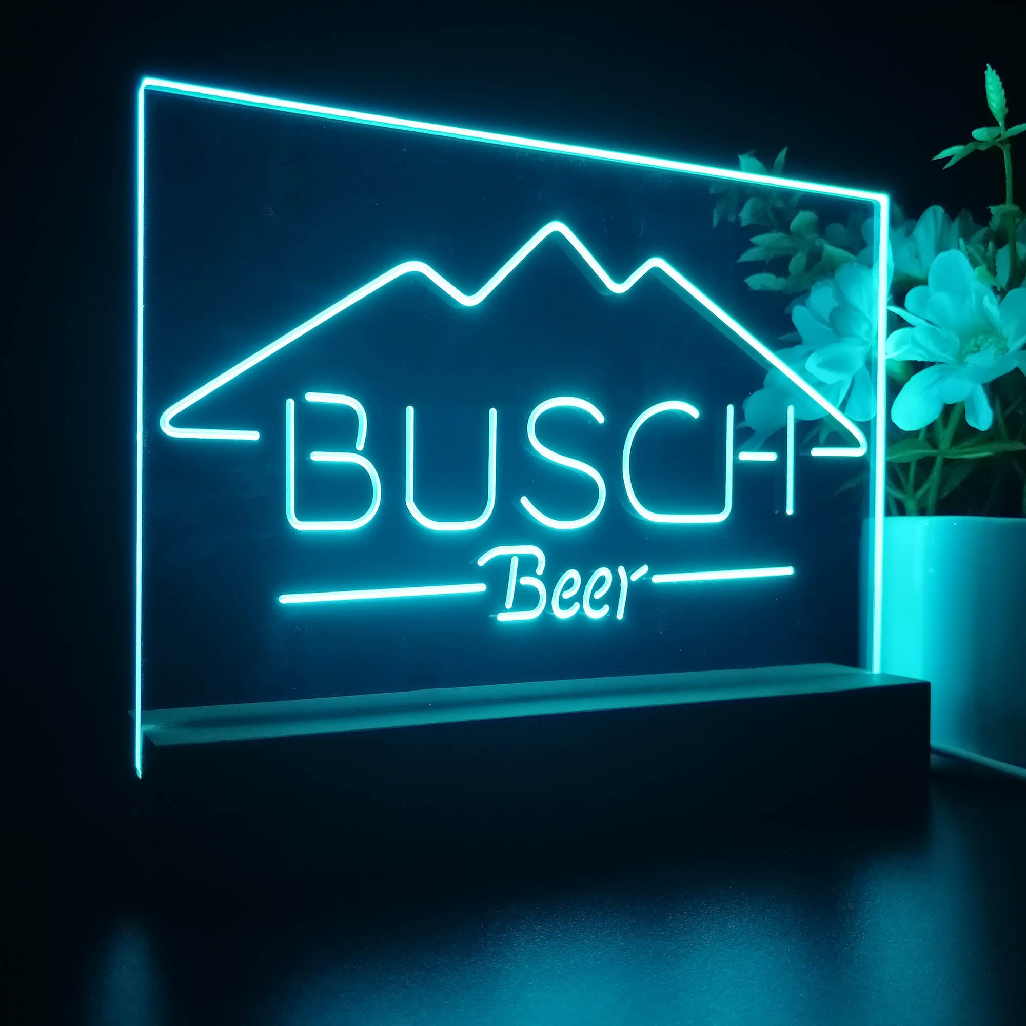 Buschs Beer Mountain Night Light LED Sign