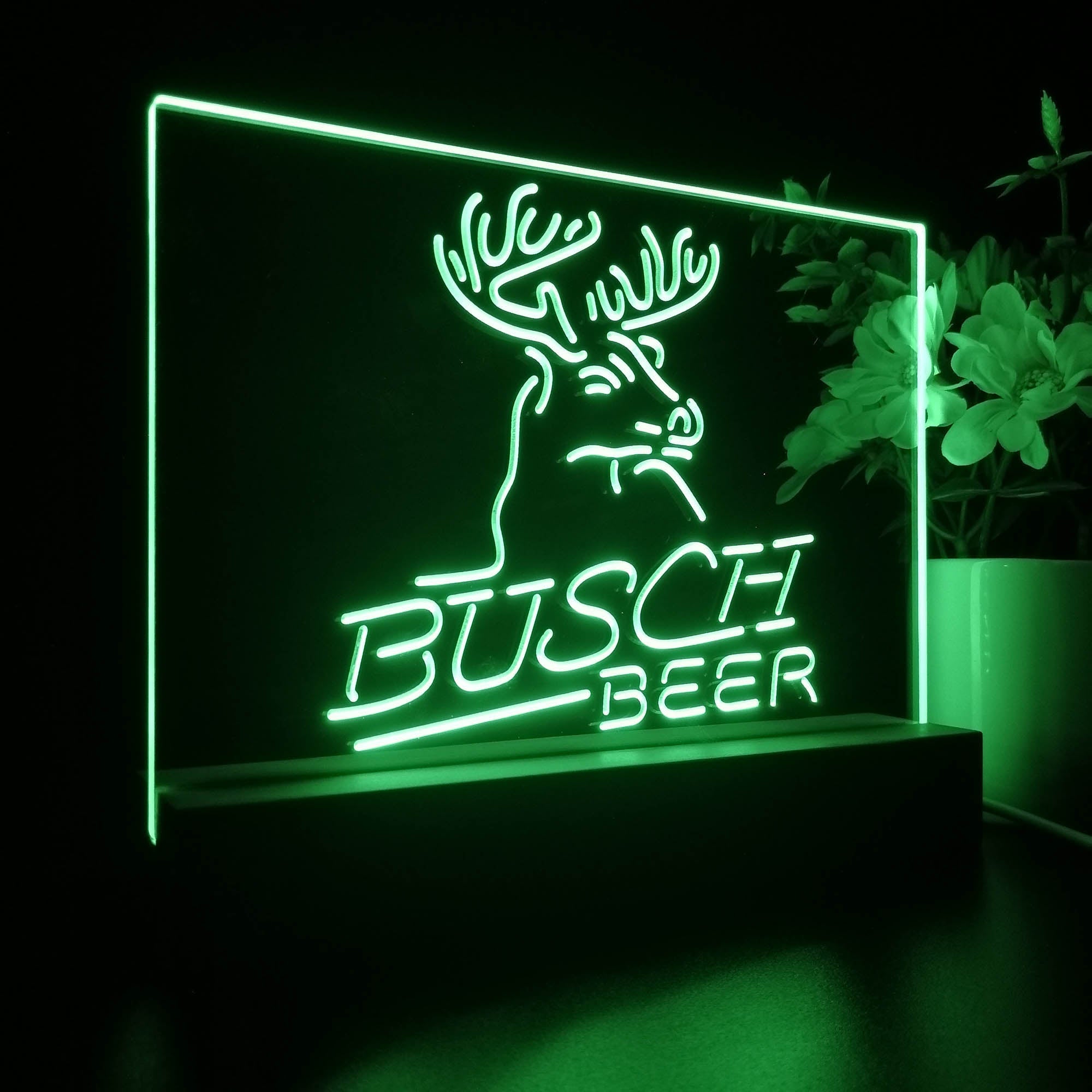 Busch Beer Den Deer Hunt Night Light LED Sign