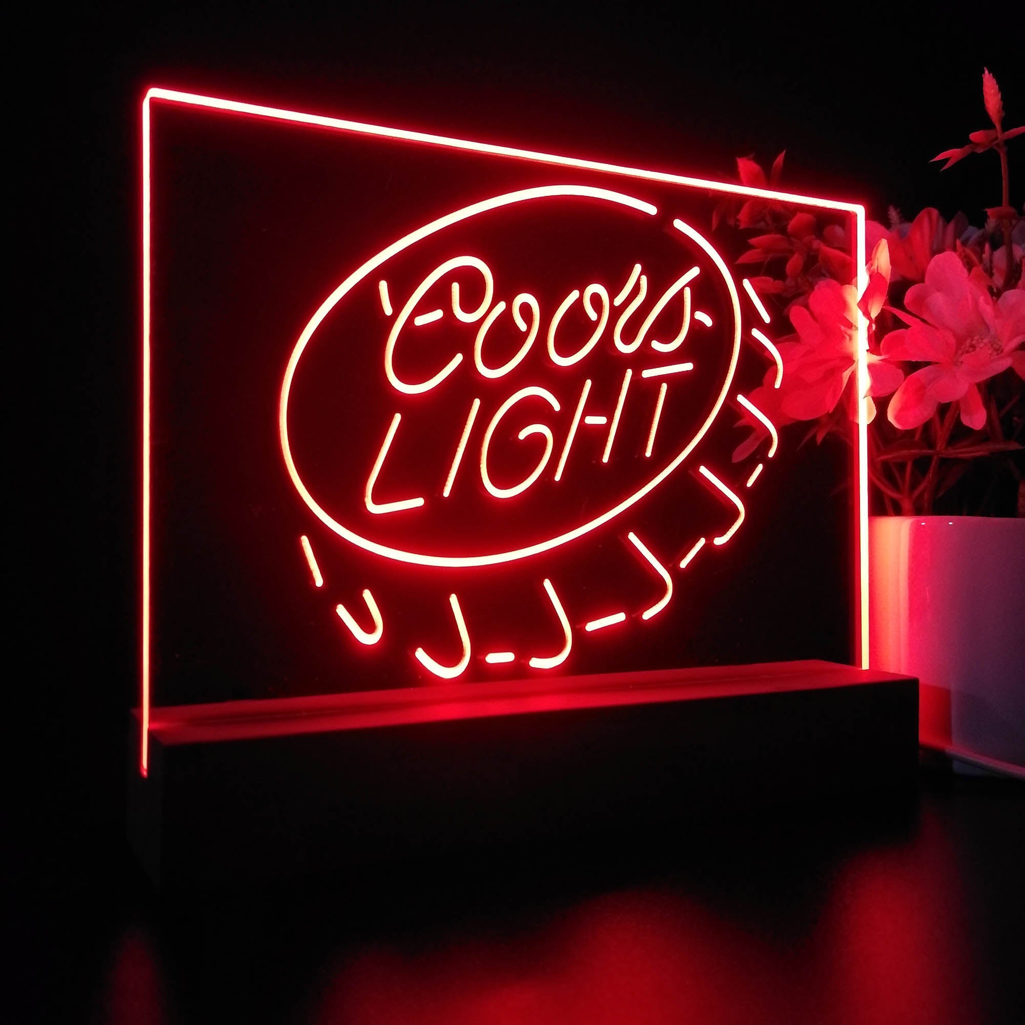 Coors Light Bottle Cap Night Light LED Sign