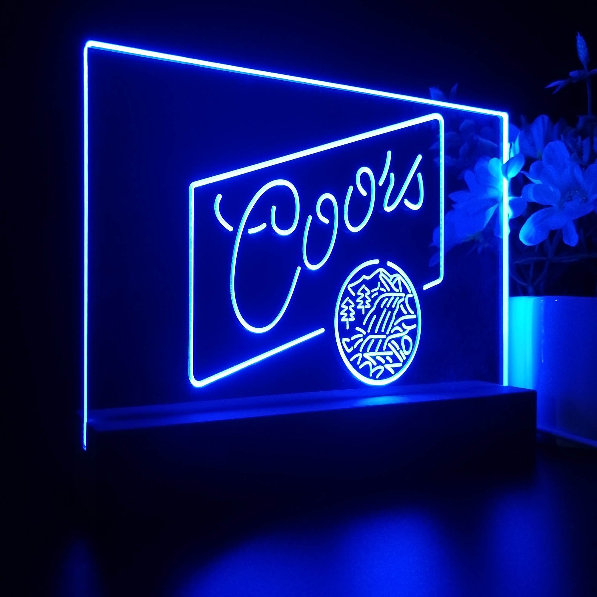 Coors Forest Waterfall Night Light LED Sign