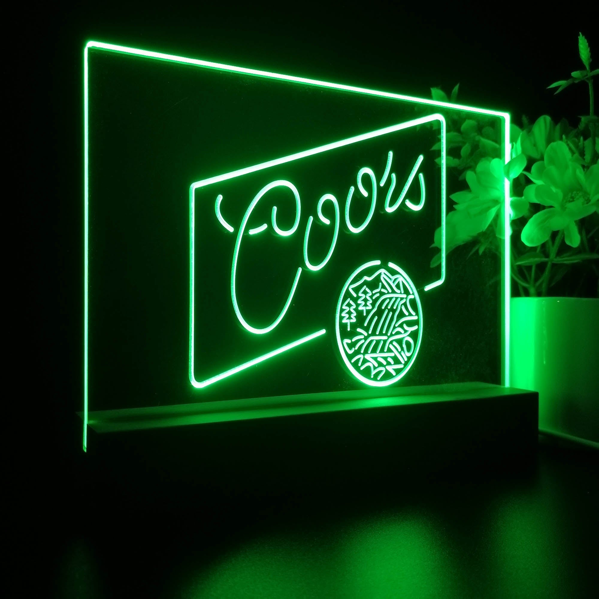 Coors Forest Waterfall Night Light LED Sign