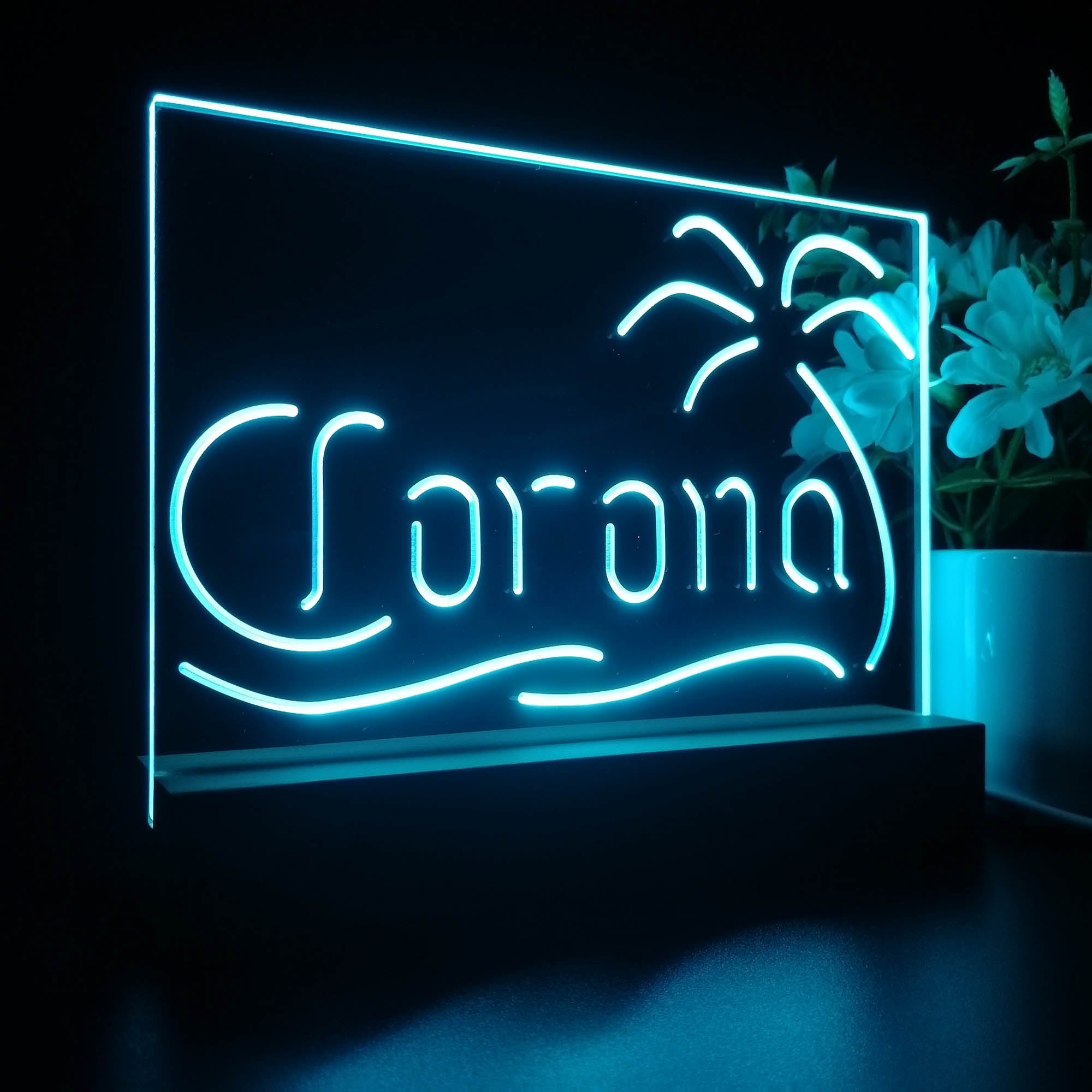 Coronas Palm Tree Island Night Light LED Sign