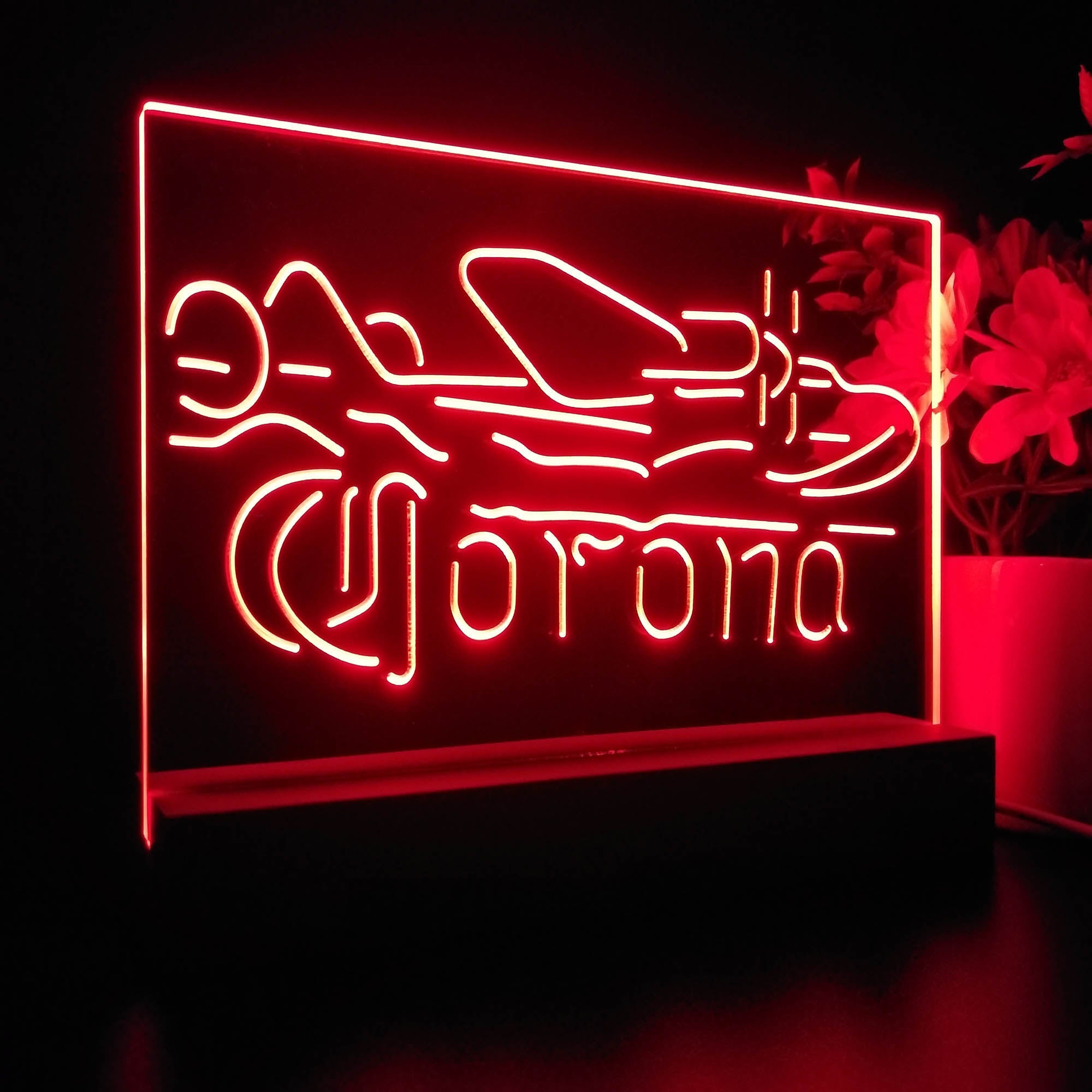 Corona Classic Plane Night Light LED Sign