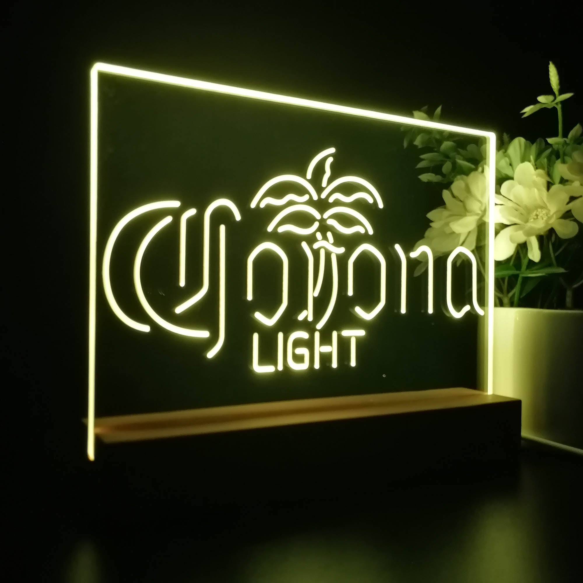 Coronas Light Palm Tree Middle Night Light LED Sign