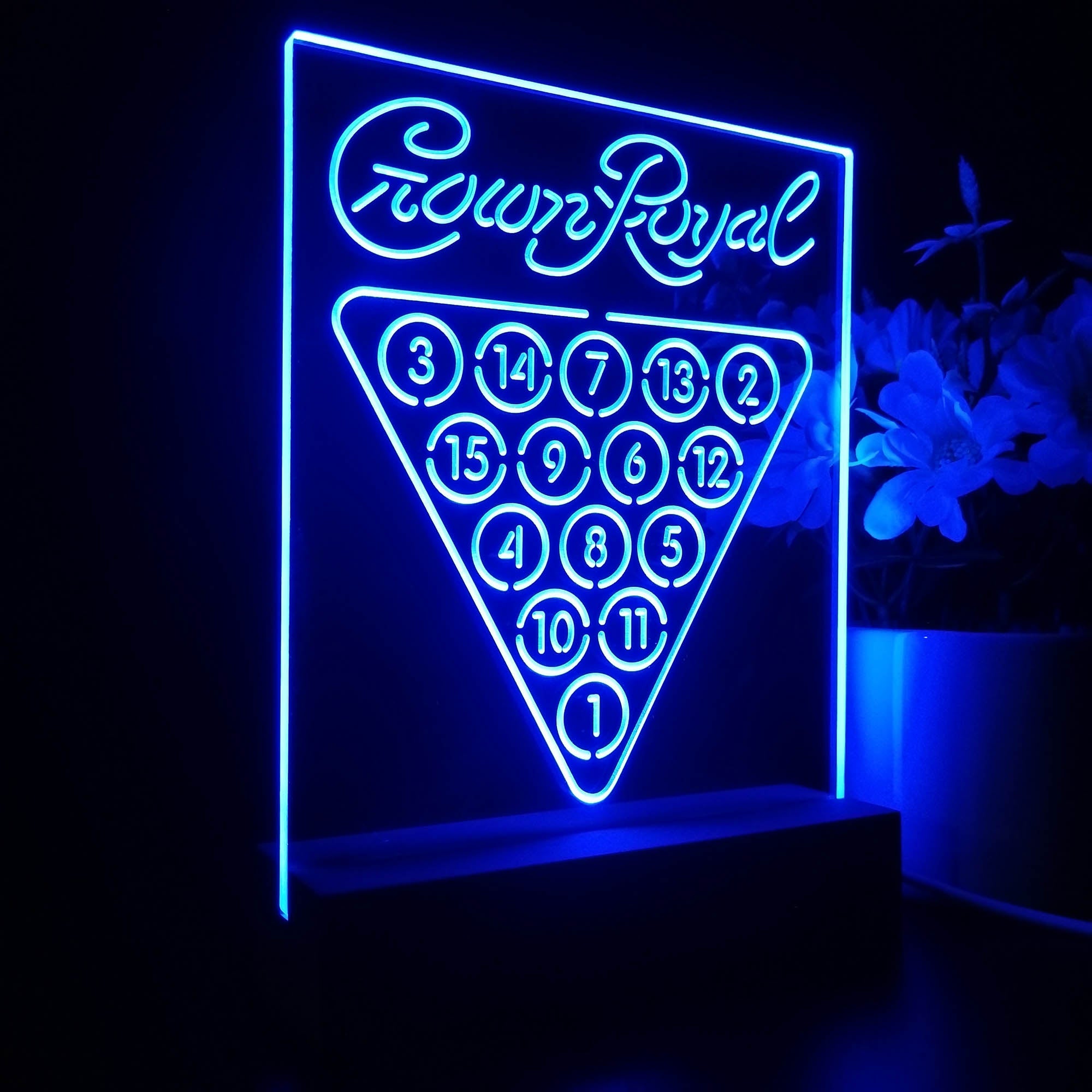 Crown Royal Pool Snooker Billiard Room Night Light LED Sign